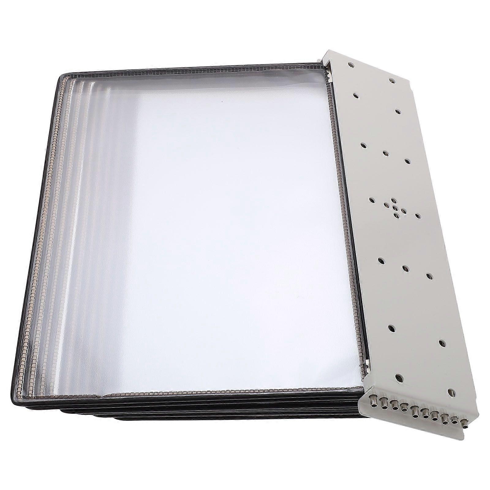 Wall-Mounted Document Display Pocket For Office Library Use Wall Mounted 10-page A4 Reference System Organizing Reference Files Sheet