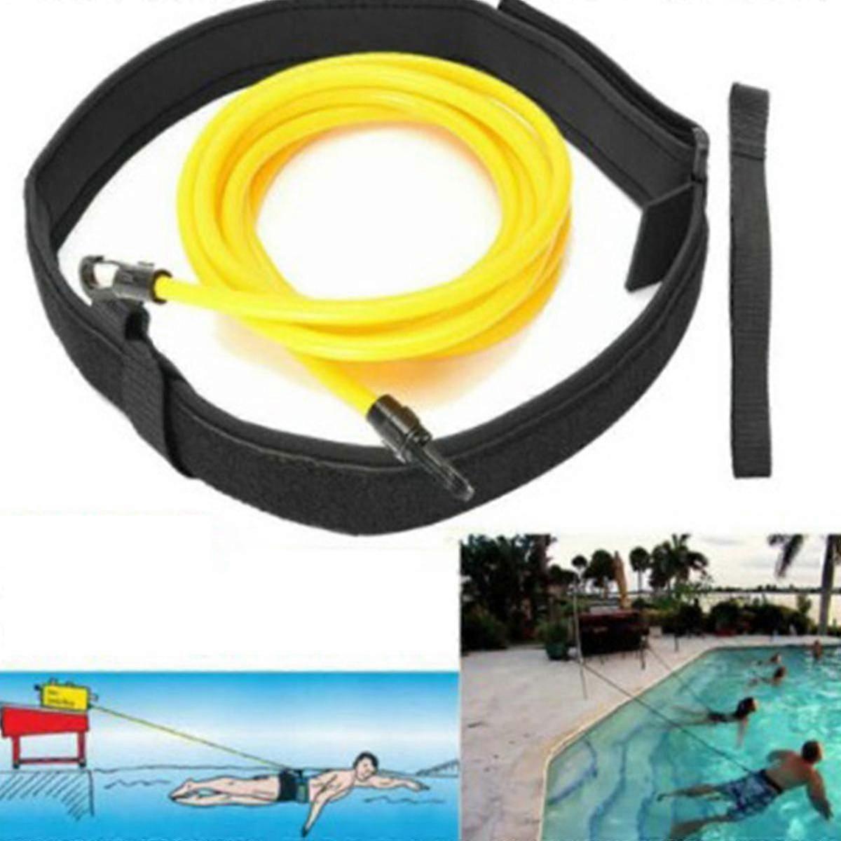 子供と大人のための水泳ベルト、調整可能な安全バックル付きインフレータブル水泳トレーニング補助具、ポータブル