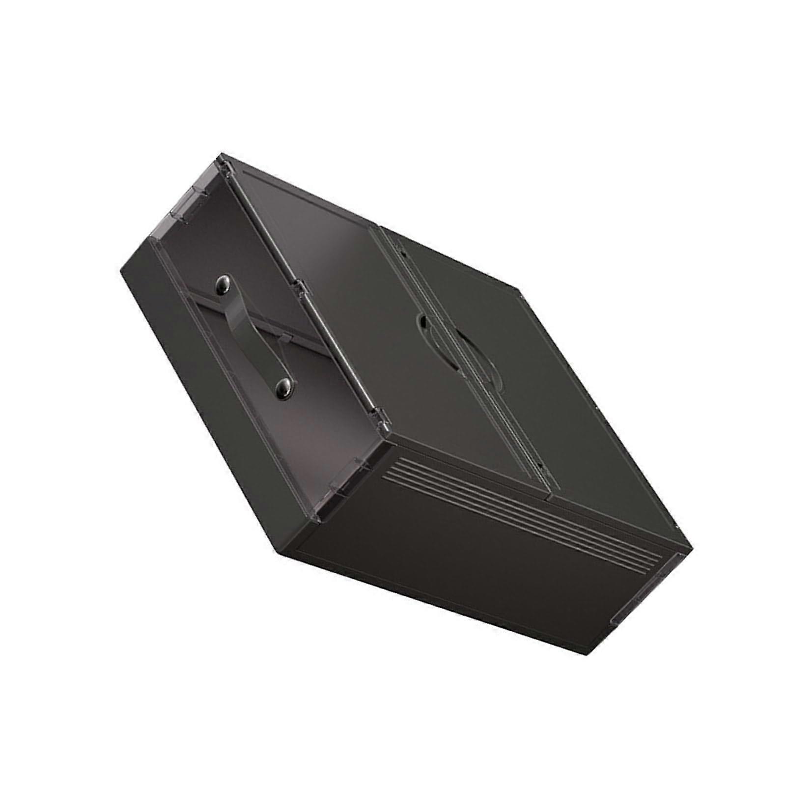 Foldable Sturdy Storage Box For Bed Sheets Quilts And Clothing For Home Organization With Double Window Designs Black