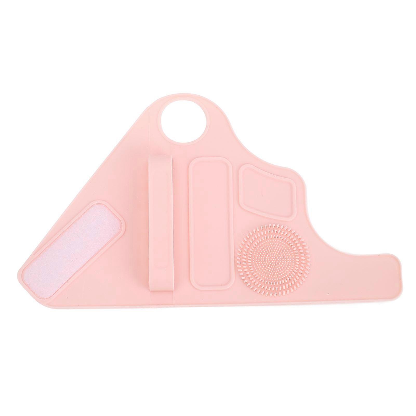 Makeup Palette Silicone Wristband Makeup Mixing Palette Wrist Strap with Adjustable Hook and Loop Fastener Strap for Makeup Tools Pink 