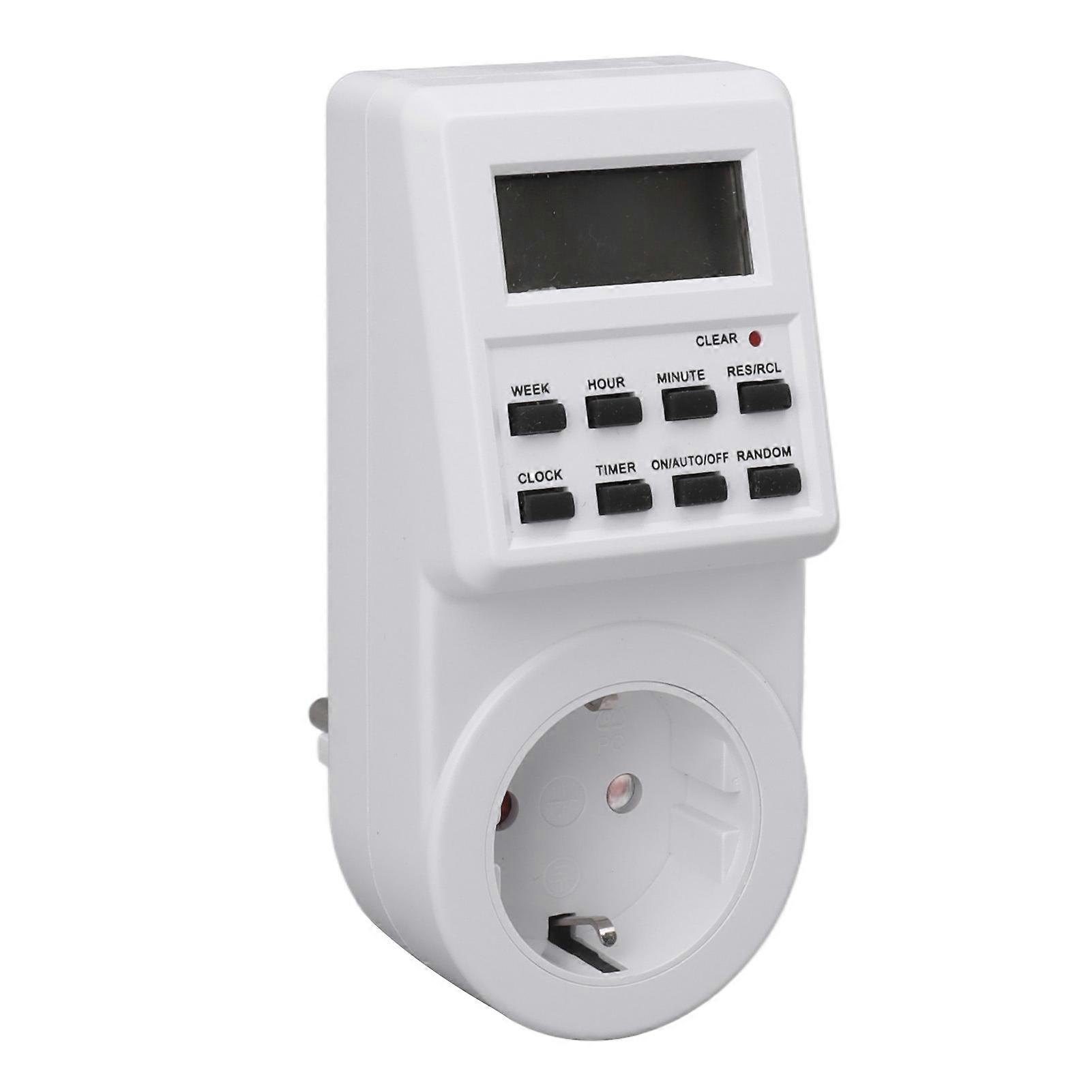 Indoor Mini Outlet Timer Digital Countdown Timer Outlet Indoor Timed Power Switch with Countdown Power Off Protection EU Plug 230V 16A 3680W.μ 
