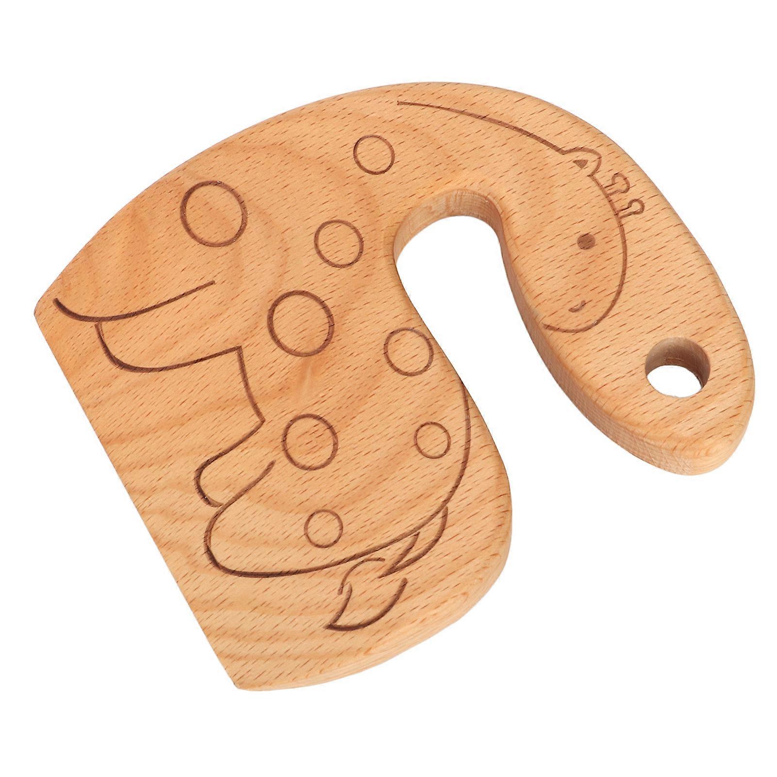 Safe Wooden Cutter Fruit Vegetable Giraffe Pattern Kids Kitchen Knife Tools Knife for Cooking 