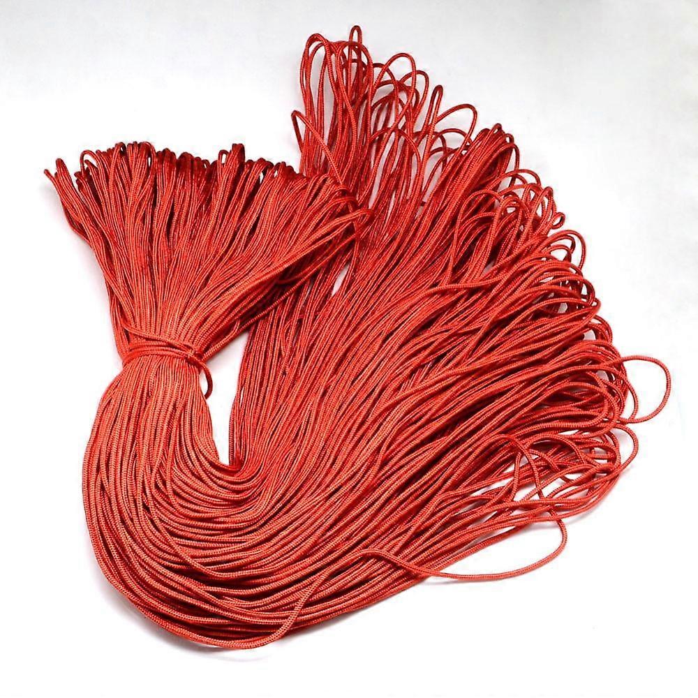 Polyester & Spandex Cord Ropes 16-Ply Red 2mm about 109.36 yards(100m)/bundle