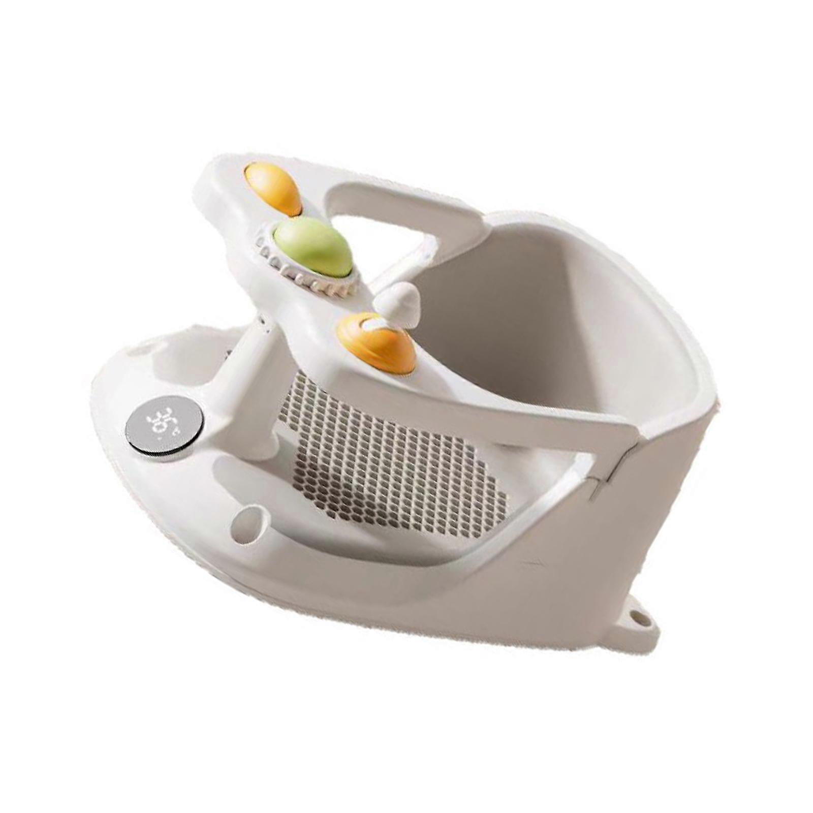 Bathtub Seats for Baby 6 -18 Months Provides Backrest Support Bathtub Seat with Temperature Display for Sit-Up Bathing Multicolor
