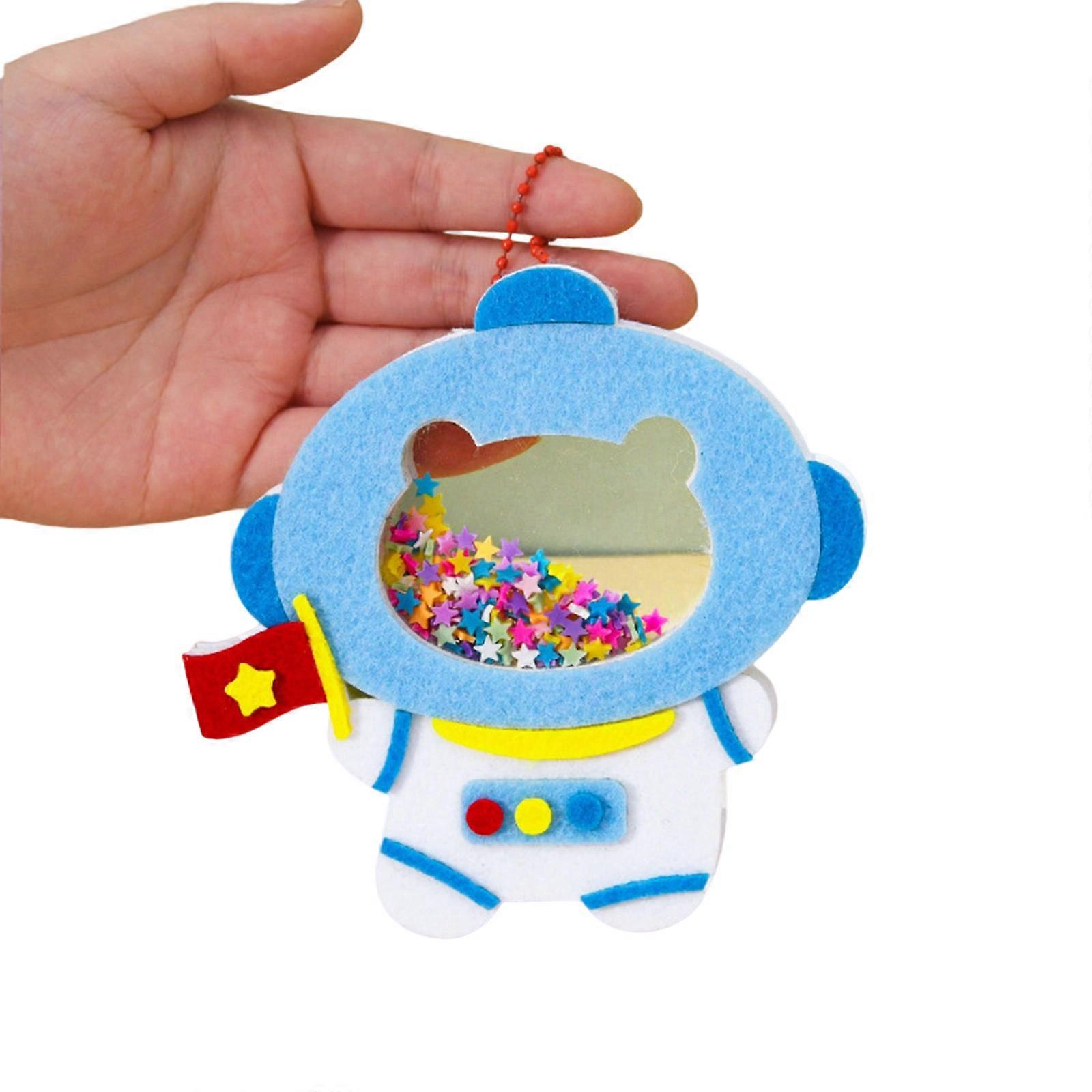 Creative Animal Shape Pendant Craft Materials Toy For Children Classroom Early Learning Art Project Keychain Making Kits Multicolor