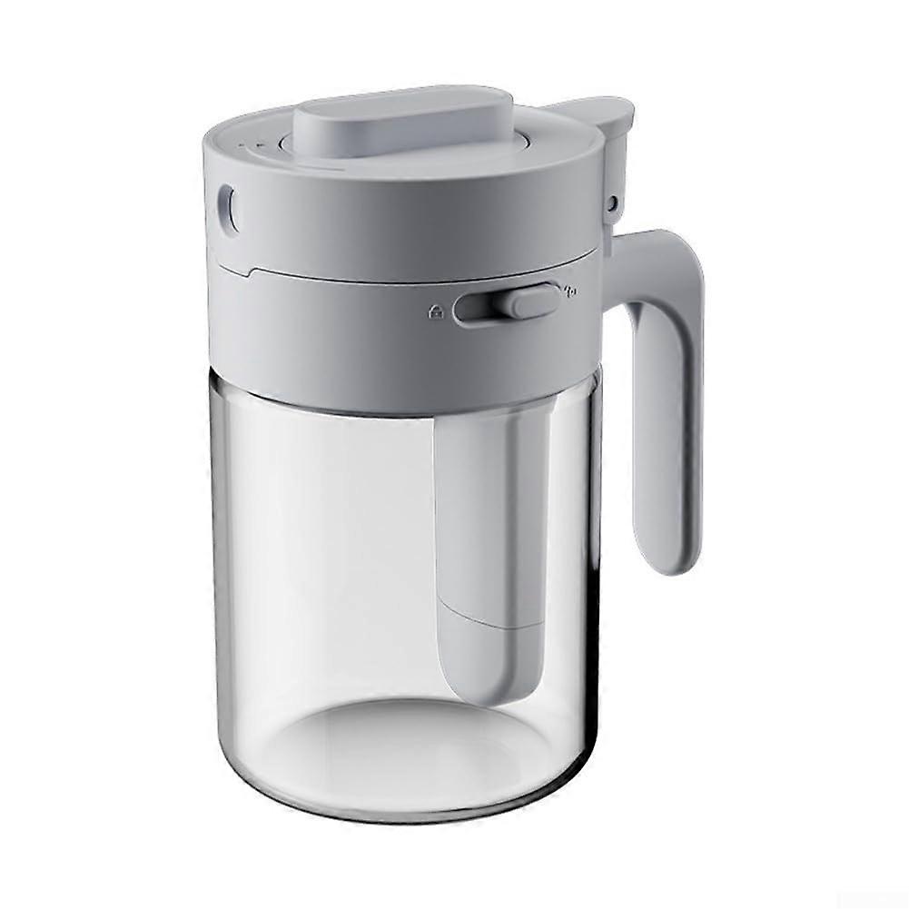 Seasoning Box Clear Glass Construction Grey Spice Organizer For Kitchen