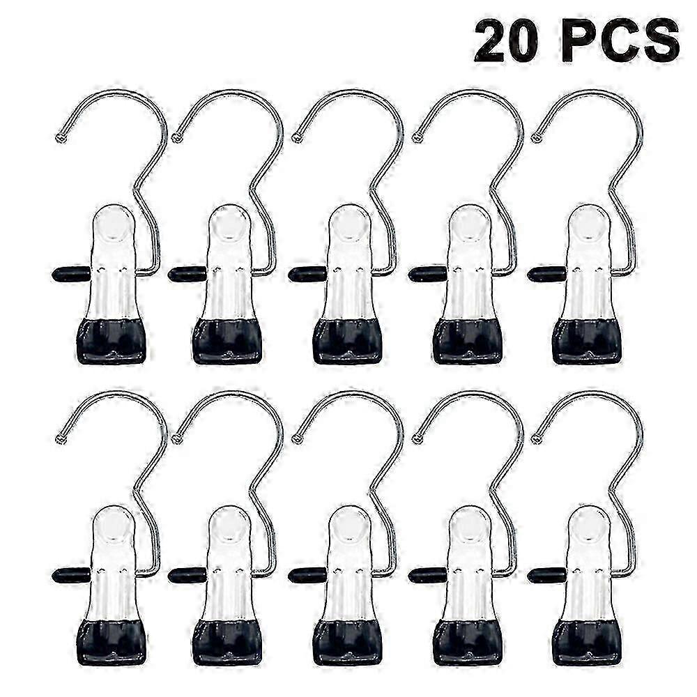 20 Pieces Clamp Hooks Boot Hanger Trouser Hangers Clothes Hanger