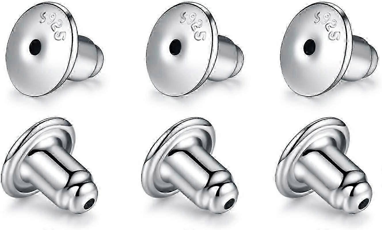 3 Pcs Locking Earring Backs For Studs For Droopy Ears