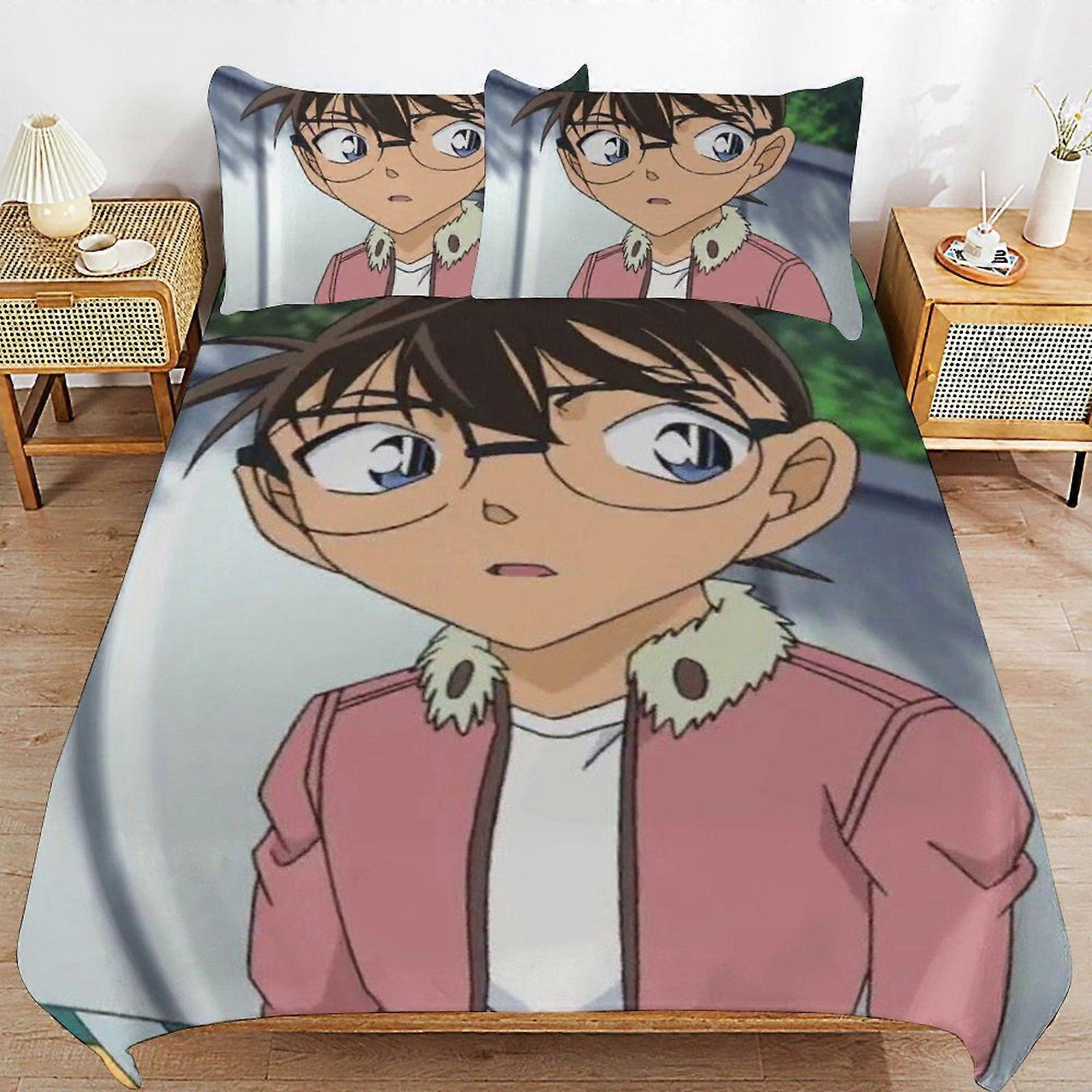 T65 Conan Edogawa Everyday Sleep Soft Surface Zipper End Wrinkle Resistant Material Duvet Cover Sets Package V65