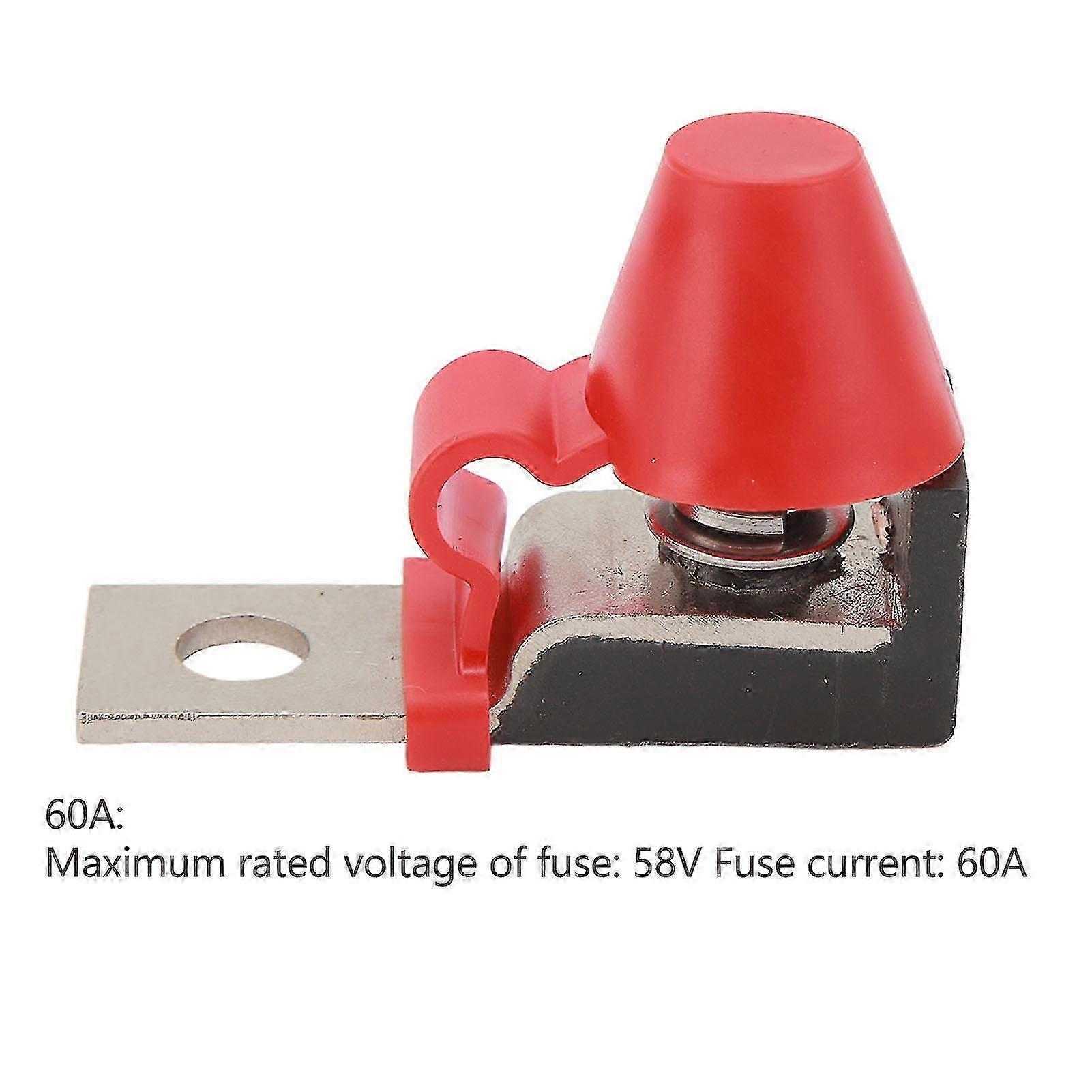 58V Terminal Fuse Block Kit with M8 Single Stud for Multiple Batteries Ignition Boat Truck RV Construction Vehicles 60A