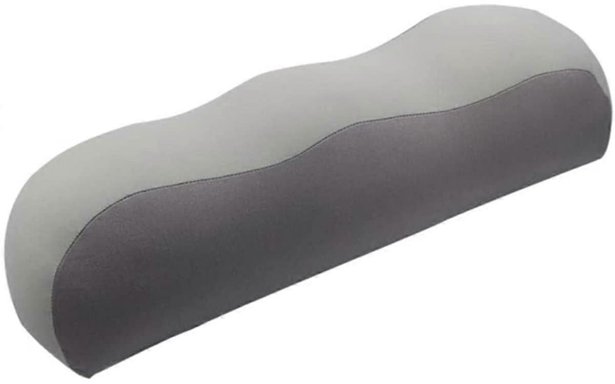 Bolster Pillow Memory Foam Leg Pillow for Knees and Lower Back SemiRoll Leg Rest Cushion Knee Pillow for Side Sleepers Grey