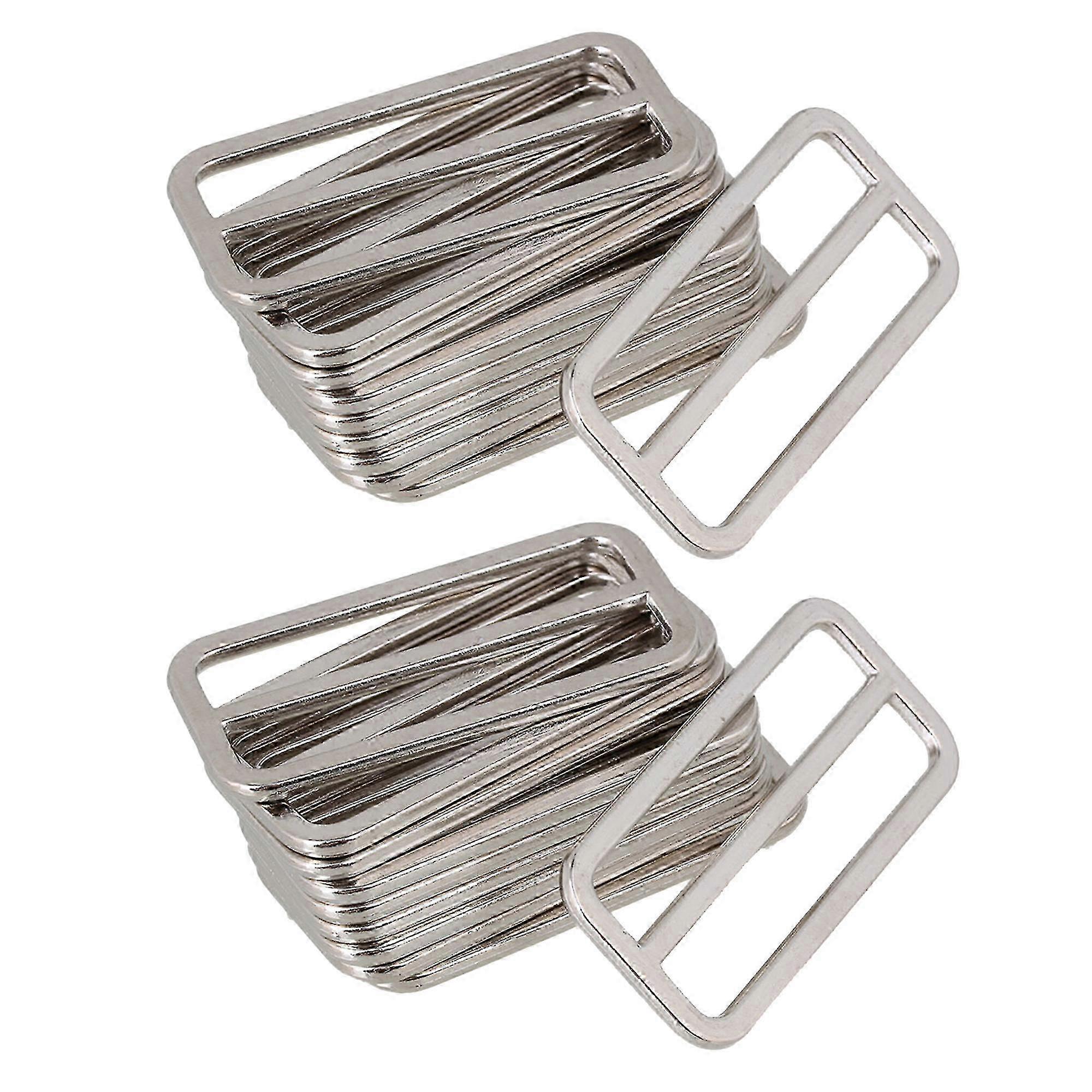20Pcs Slider Webbing Strap Glide Buckle Hardware 2Inch for Purse Making