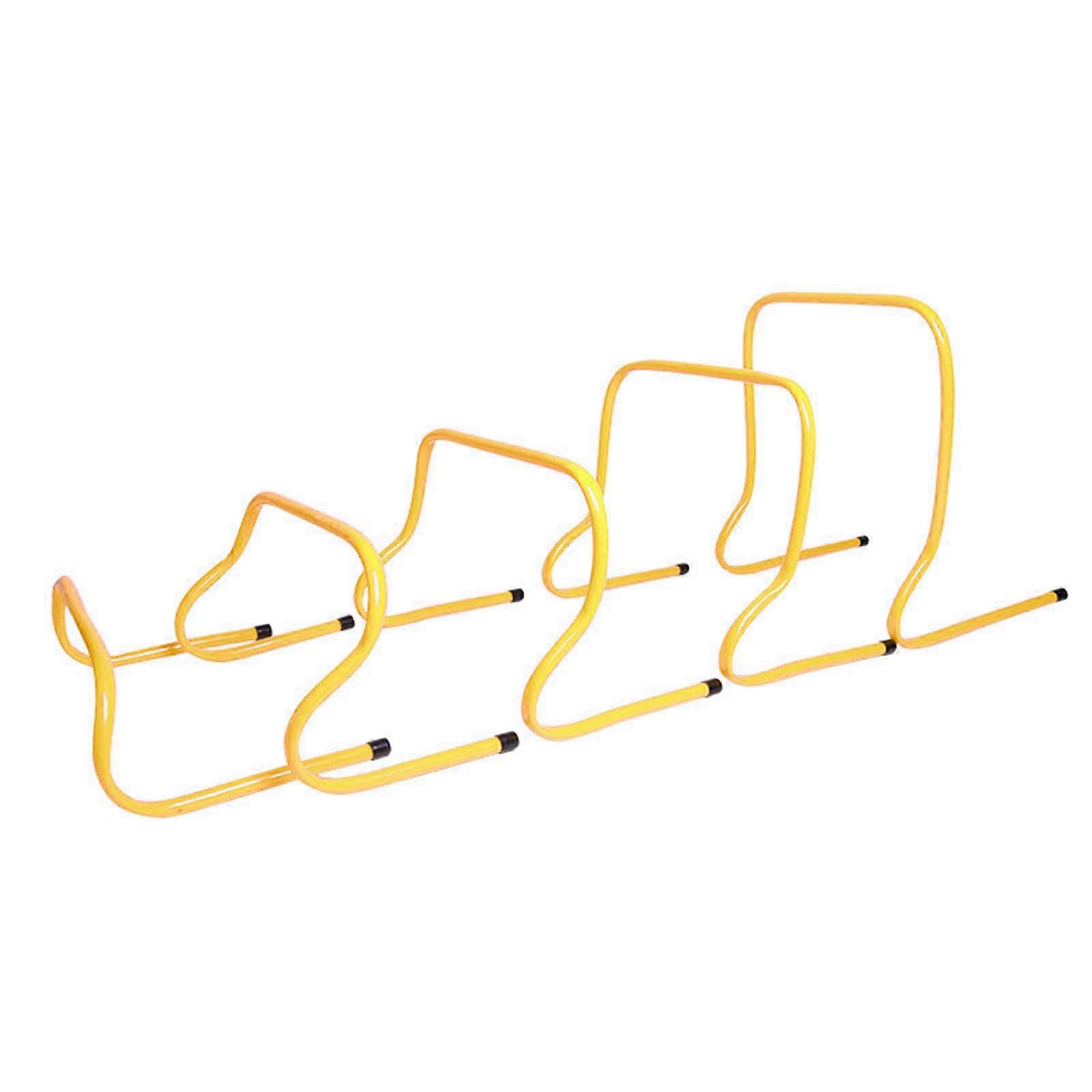 عقبات تدريب السرعة الرياضية القابلة للتعديل ، القفز والتدريب السريع عقبات اللياقة البدنية لكرة السلة ، كرة القدم ، مجموعة من 5 أصفر