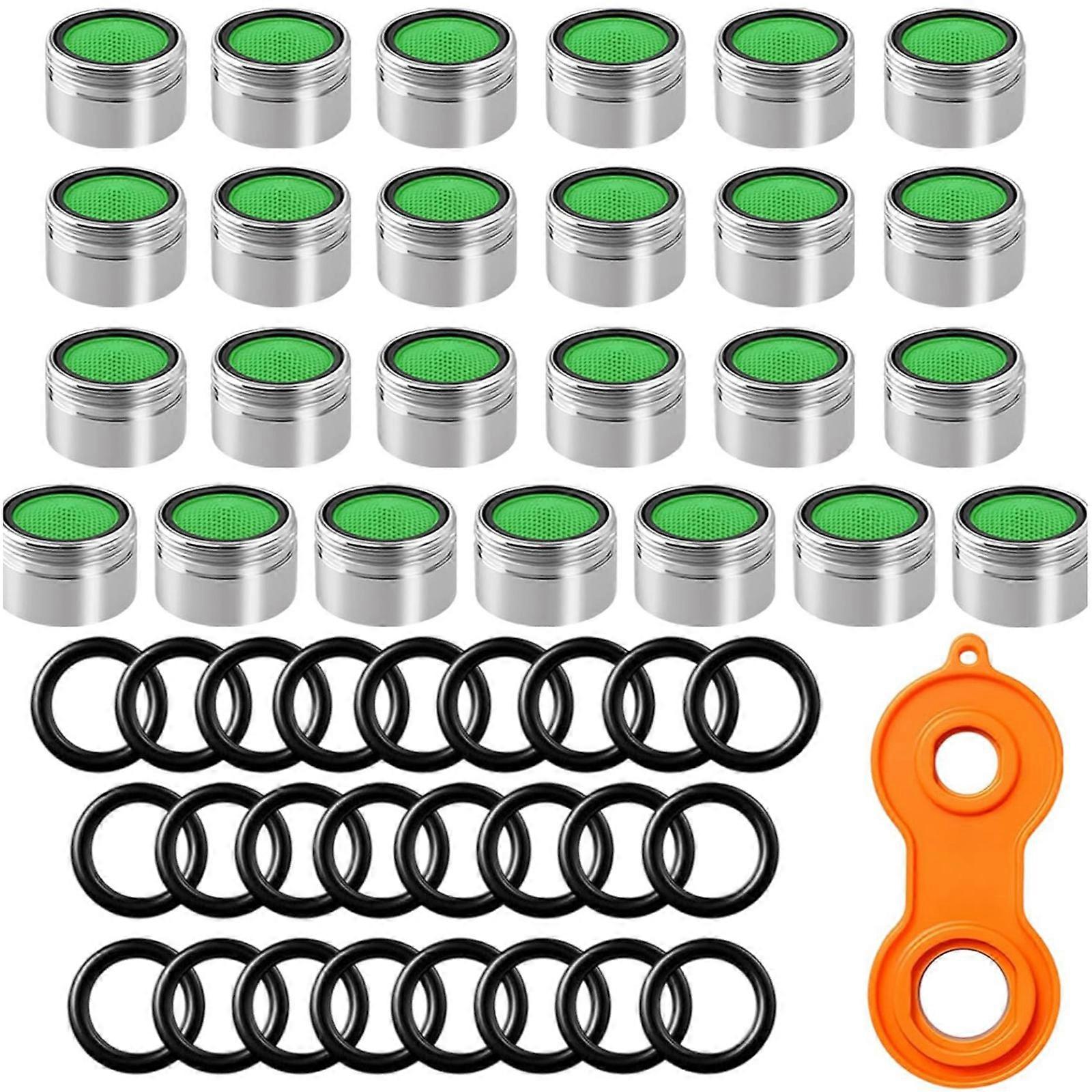 Sink Faucet Aerator Replacement Inserts Splash Proof Tap Bubblers Water Saving Flows Restrictors with Washer and Wrench Multicolor
