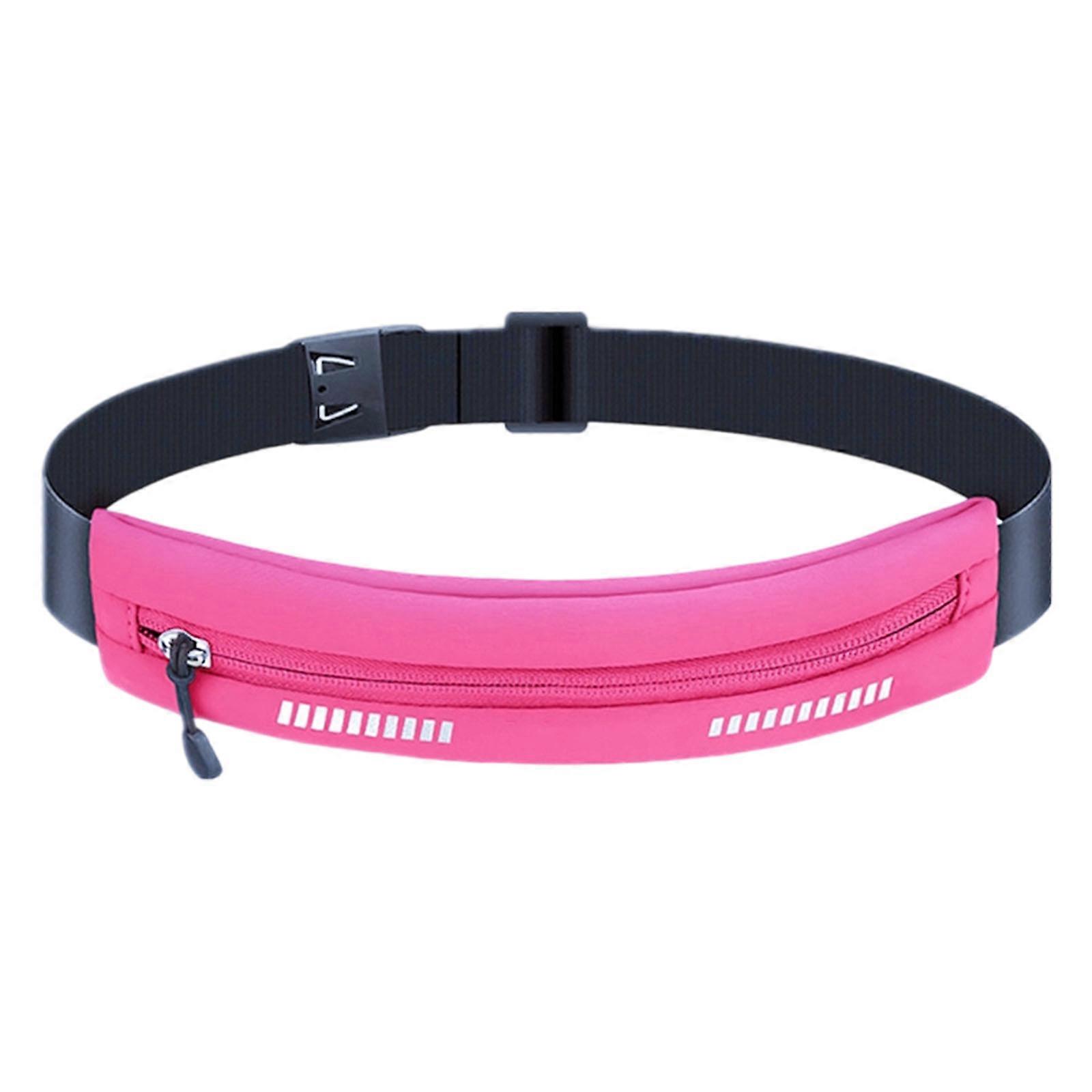 Portable Running Waist Pack For Phone Keys Essential Adjustable Belt Reflective Water Resistant Multiple Pocket Multicolor