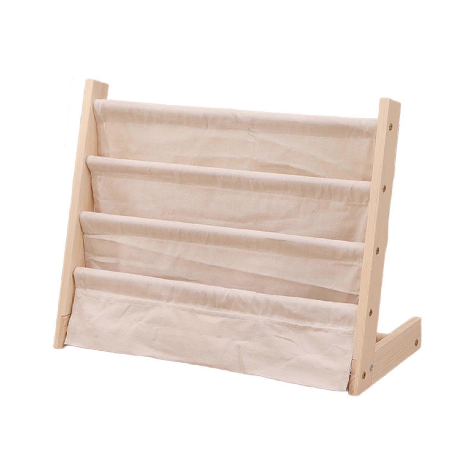 Kids Wooden Bookcase with Ideal Height Easy Access for Ages 3+ Playroom or Classroom 60x30x50CM