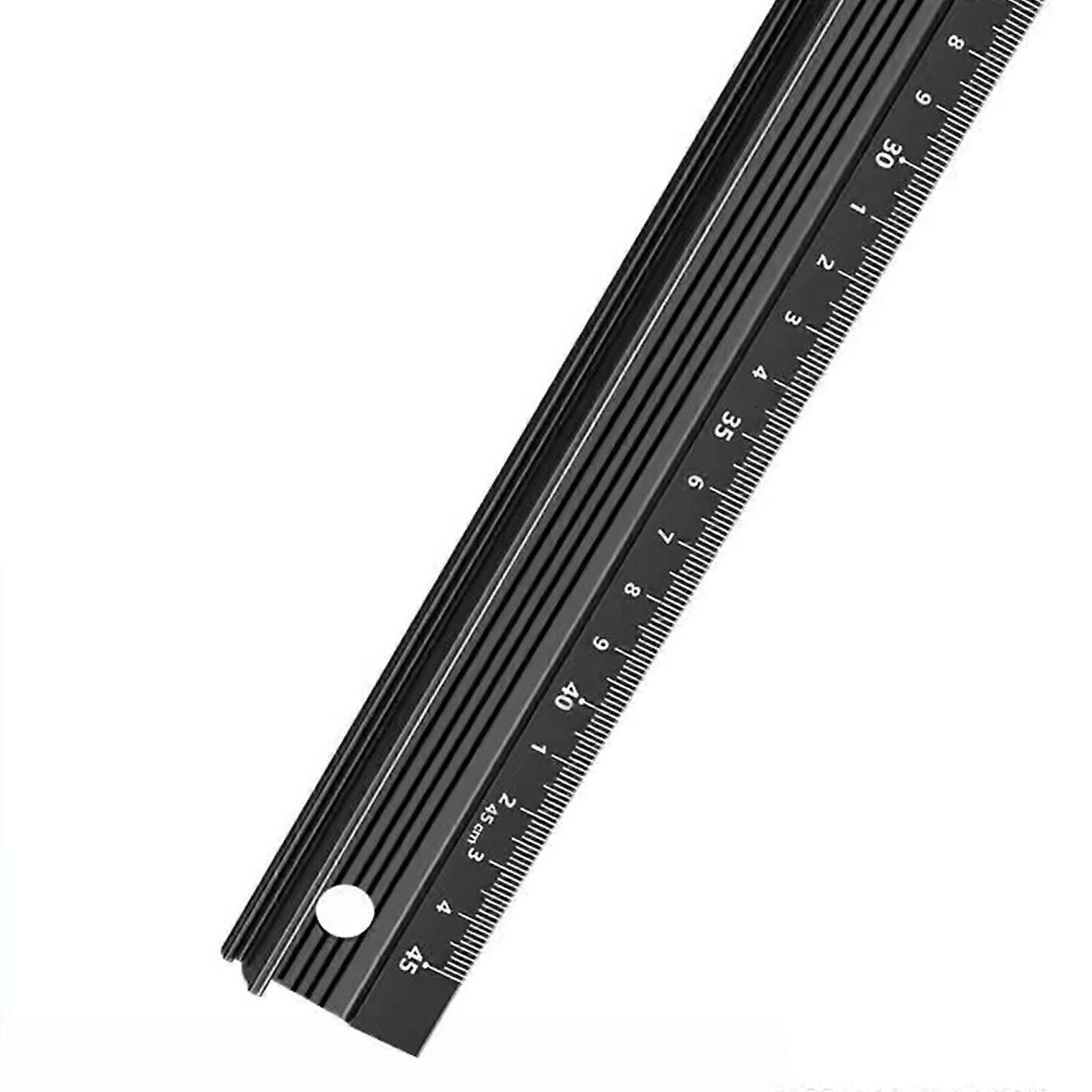 Multifunctional Aluminum Alloy Ruler Professional Drawing Ruler For Students Engineers Measuring Engineering Drafting Multicolor