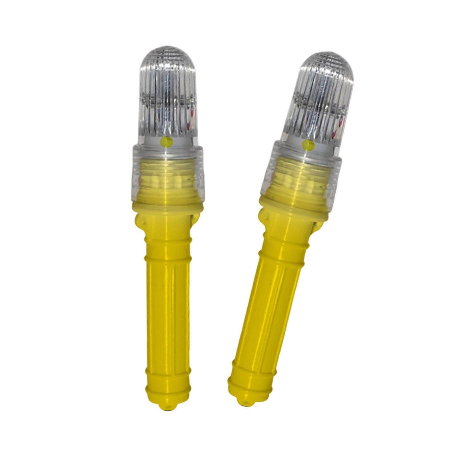 2pcs Boats Lamp Marine Emergency Signal Light Fishing Net Warning Light Yacht Positioning Flashing Light Signal Lamp  Yellow