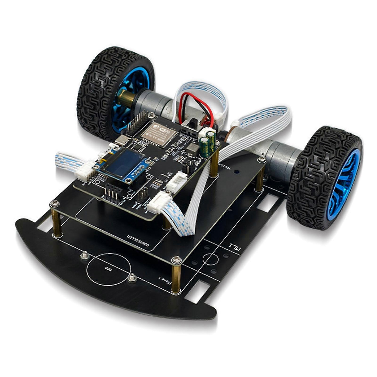 Robot Car Programming Board Compatible Metal Construction Multicolor