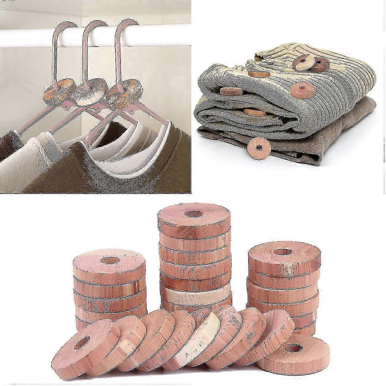 30 Pcs Aromatic Cedar Blocks For Clothes Storage, 100% Natural Cedar