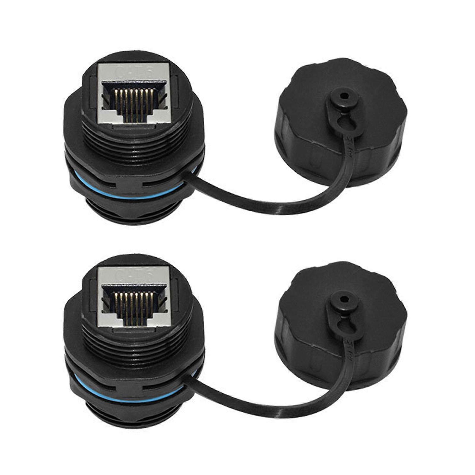 Weatherproof RJ45 Ethernet Cable Connectors with IP68 Protections for Long Outdoor Use and Stability Multicolor