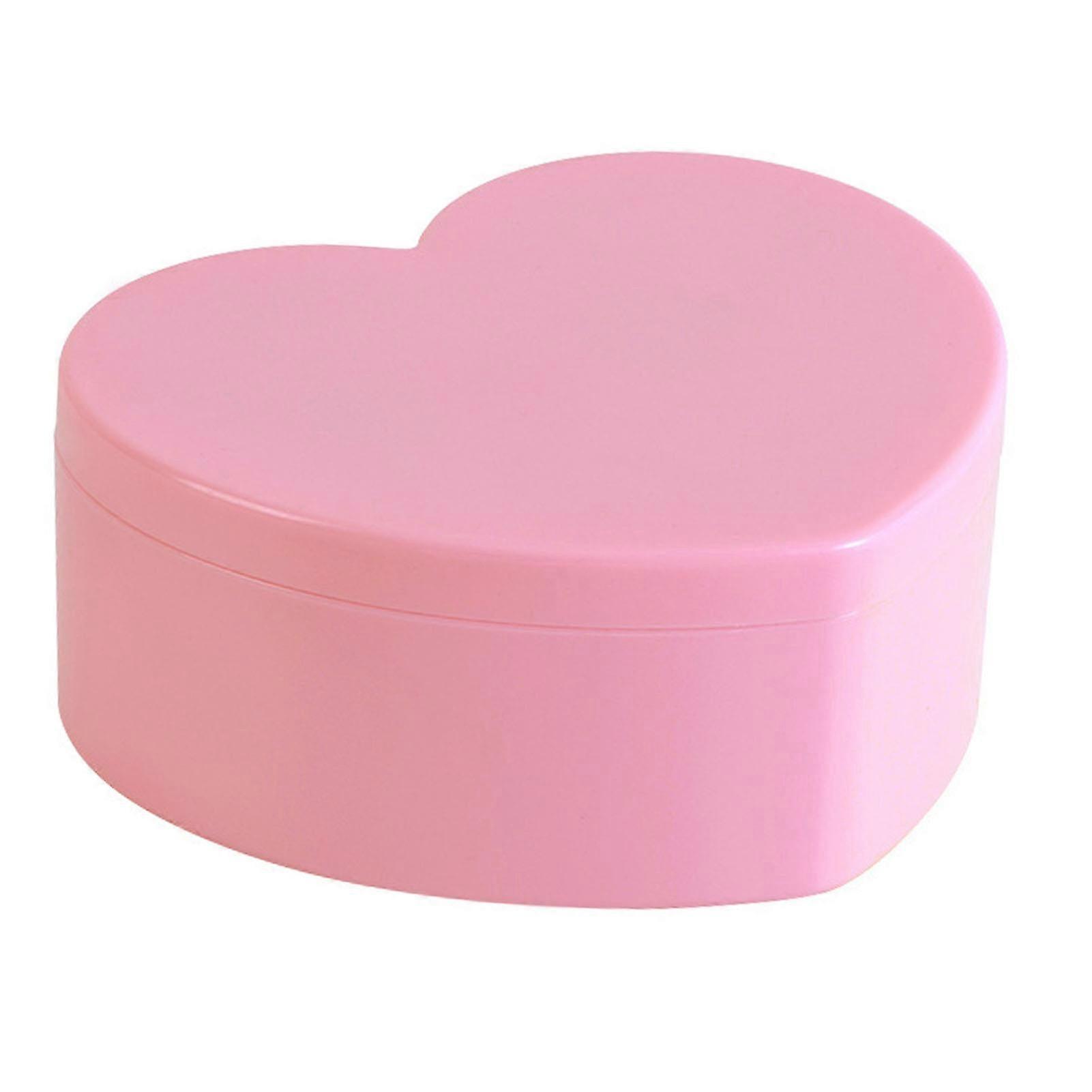 علبة مجوهرات بلاستيك للقلب - خفيفة الوزن ومحمولة للسفر