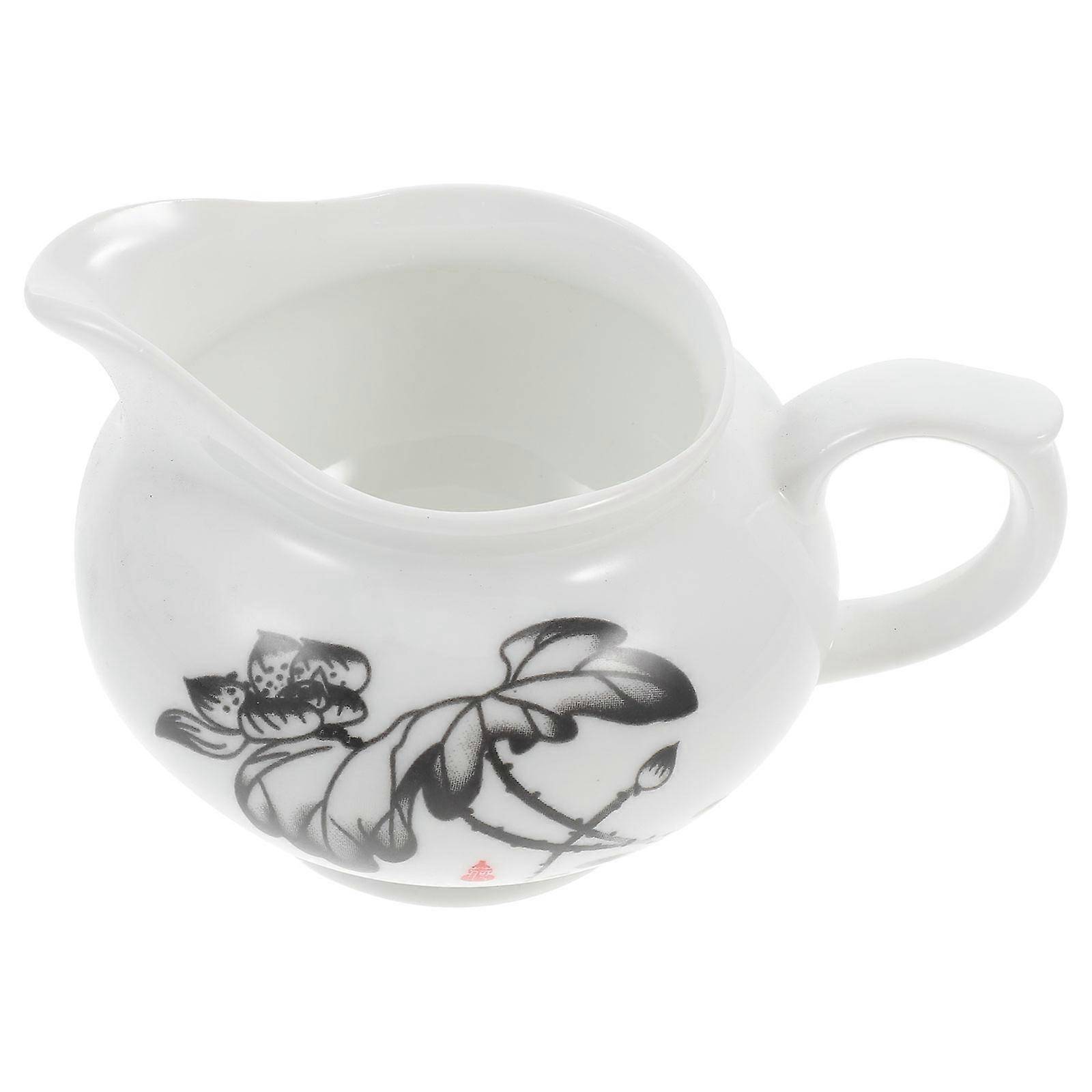 Ceramic Gravy Jug for Serving Sauce with Smooth Handle Small Porcelain Sauce Boat