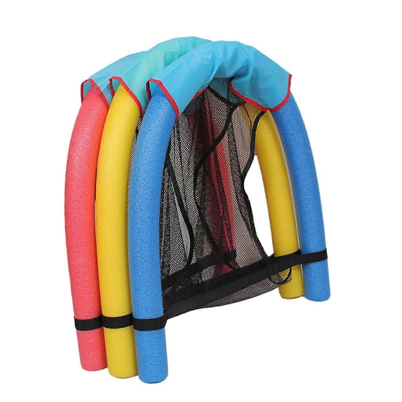 Pool Float Chair with Breathable Mesh Seat, Stable Swim Lounger for Adults, Yellow Set of 2