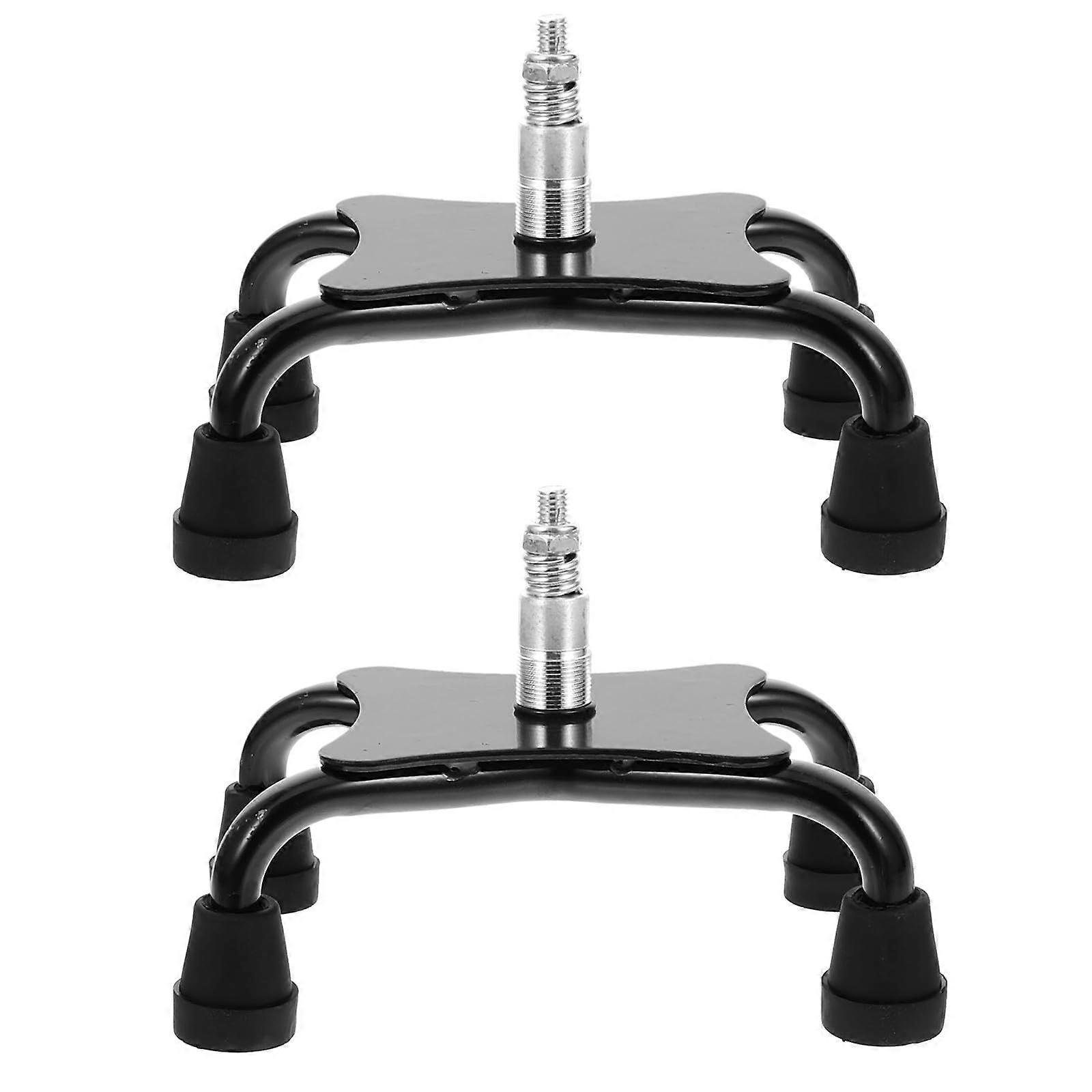 2 Pack Walking Cane Tips Replacement – AntiSlip Heavy Duty Quad Base Rubber Crutch Pads for Elderly and Hiking