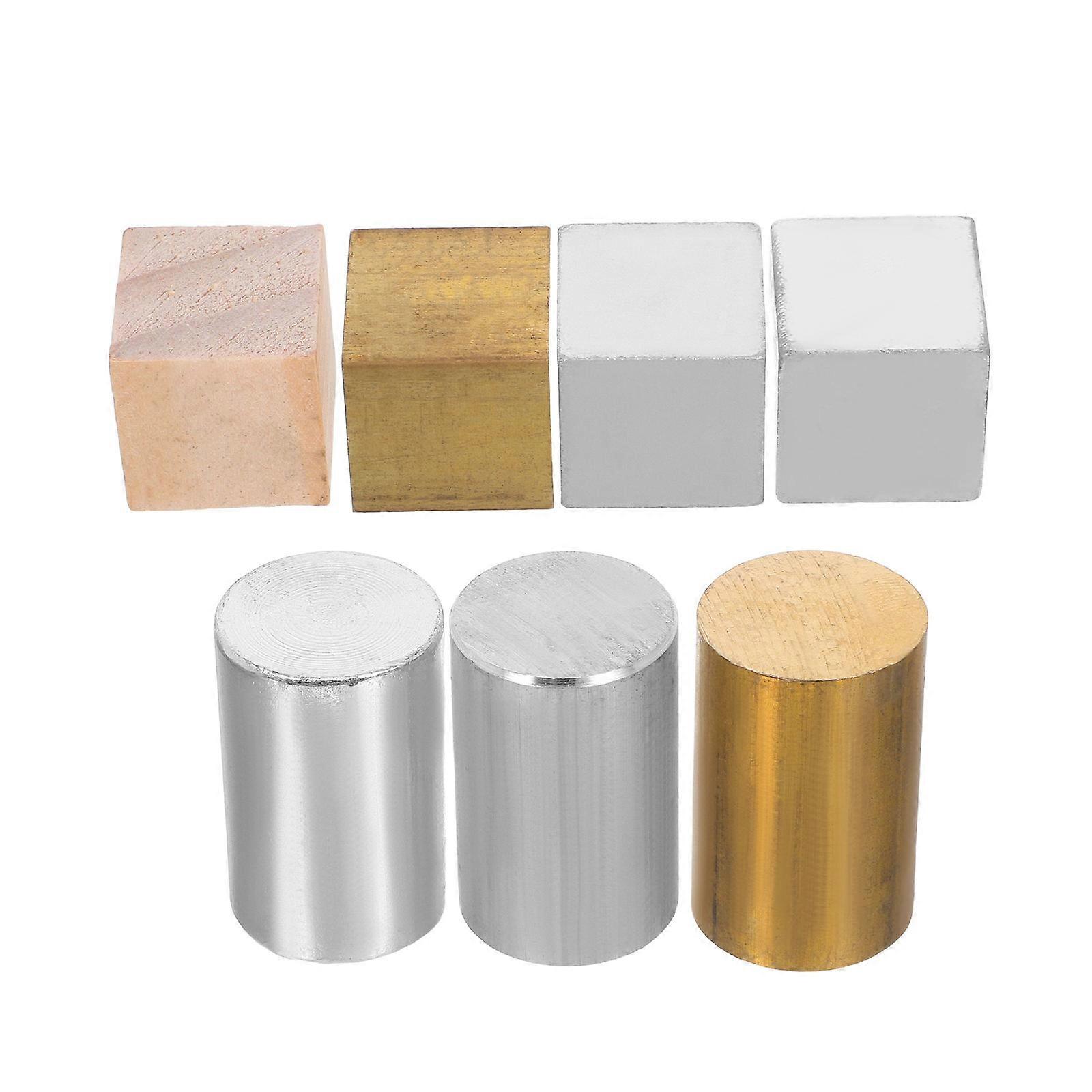 7pcs Aluminum Cube Set for Density Experiments Physics Projects and STEM Education Multi Material
