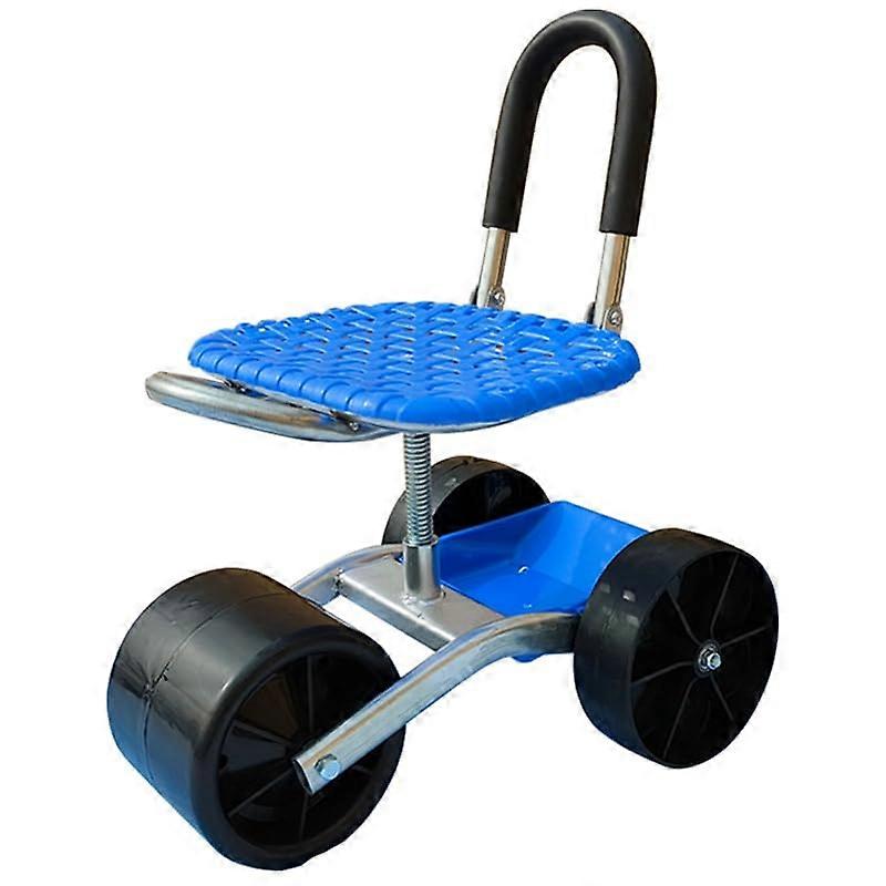 Rolling Garden Seat with 360° Swivel and 4 Wheels HeavyDuty Mobile Stool for Outdoor Yard Work and Weeding