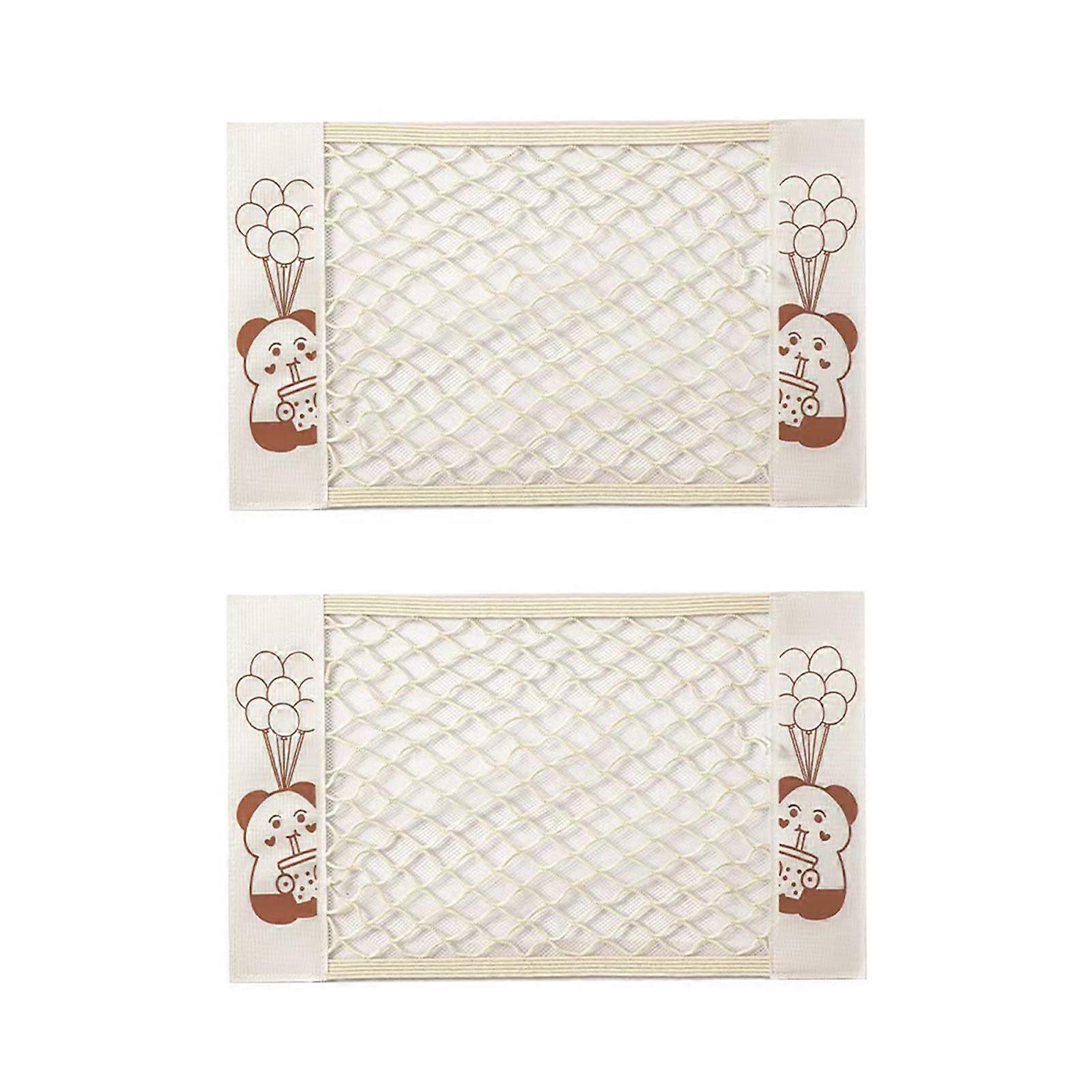 2 Pack Plastic Bag Holder for Kitchen Cabinet, Mesh Storage Organizer with Flexible SpaceSaving Design