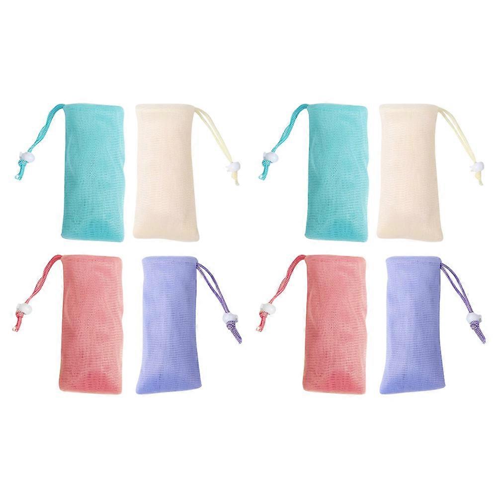 Bar Soap Exfoliating Pouch Soap Holder Bag for Shower Foaming 8Pcs Durable