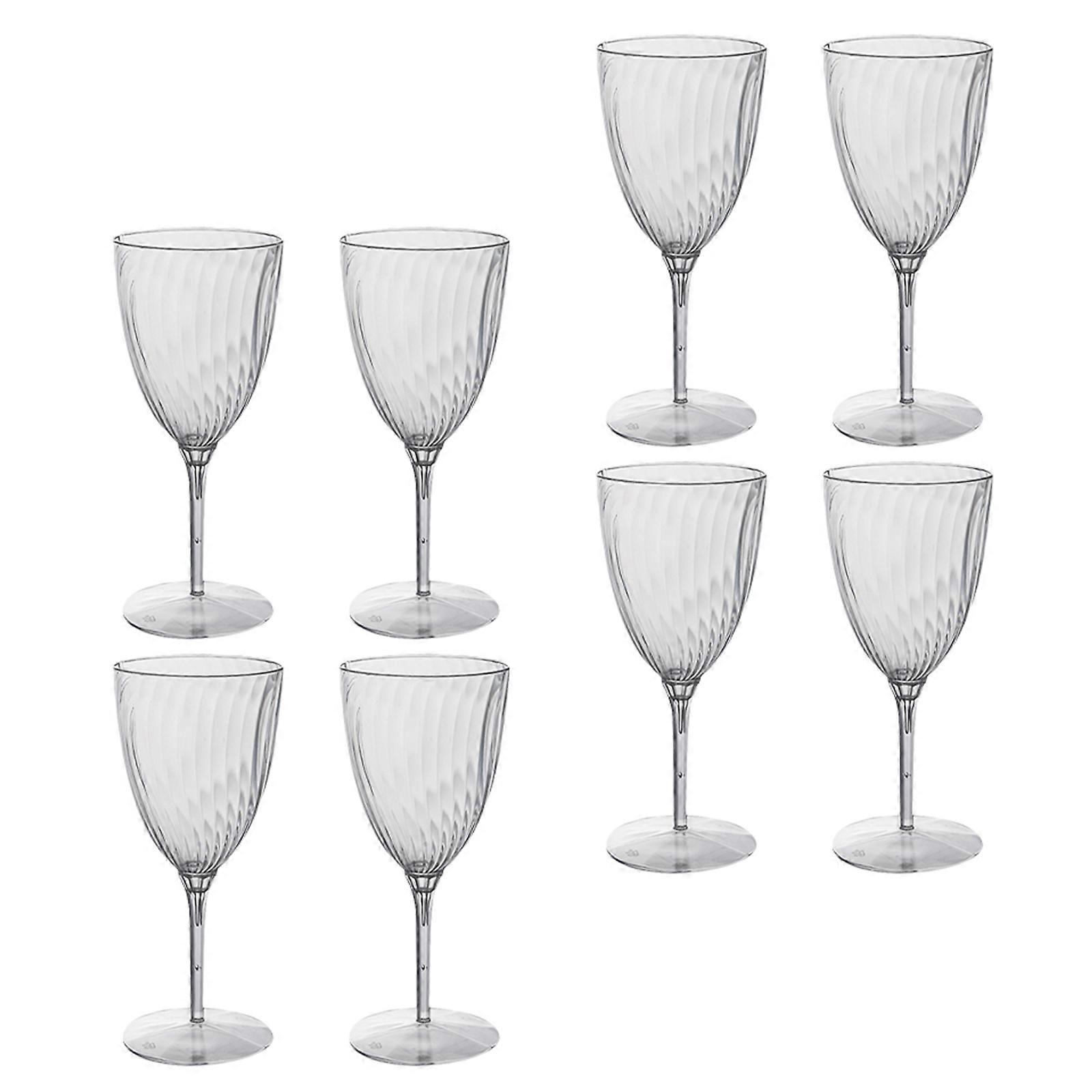 8pcs 240ml Disposable Cups One-ff Drinking Goblet Red Wine Cup Champagne Cup