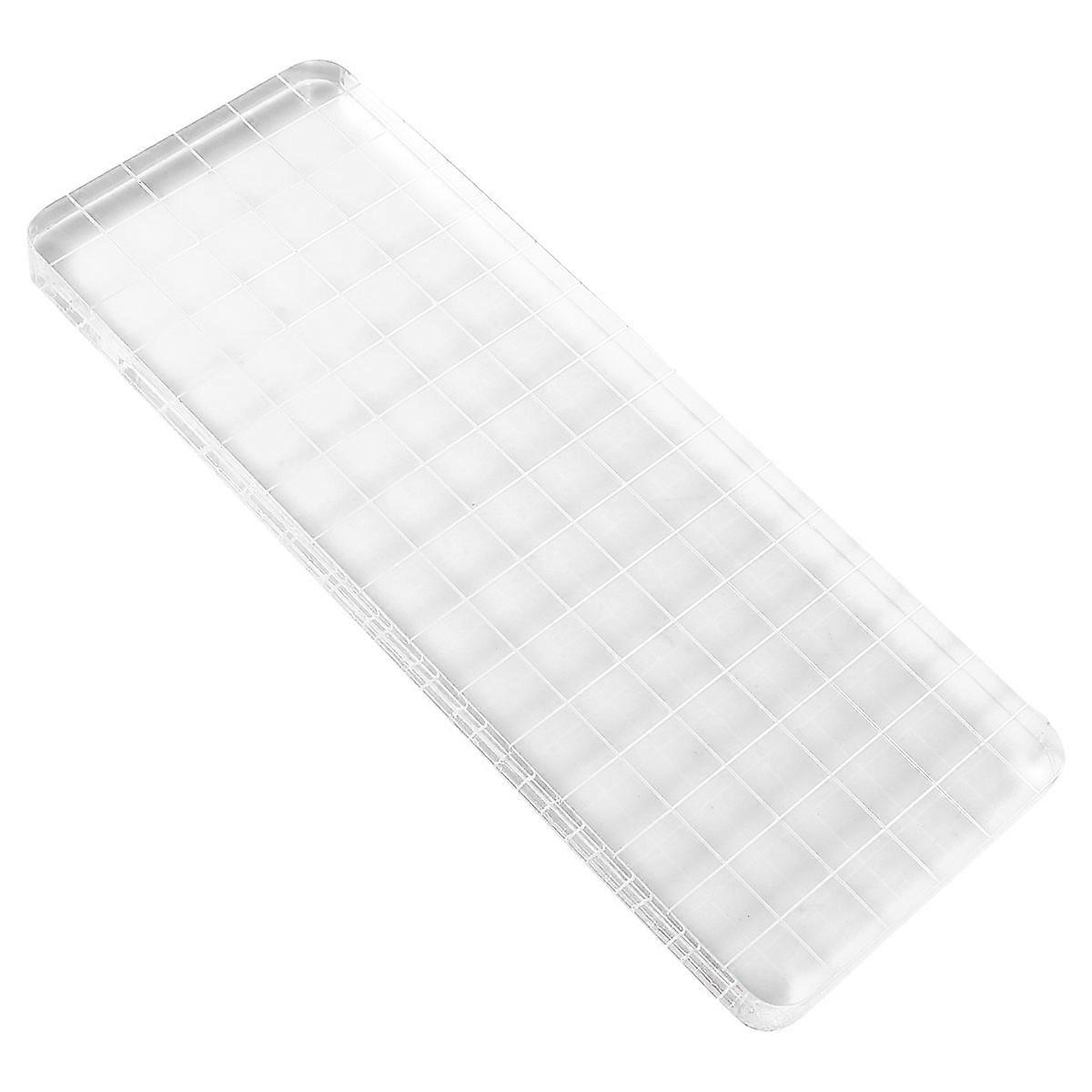 Clear Stamp Block Acrylic Transparent for Making Seal 2Pcs Set