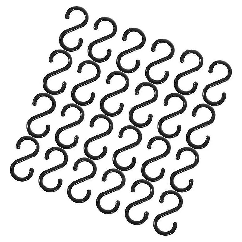 Plastic S Hooks Hanging Multipurpose Hook for Car Use 200Pcs Black PP