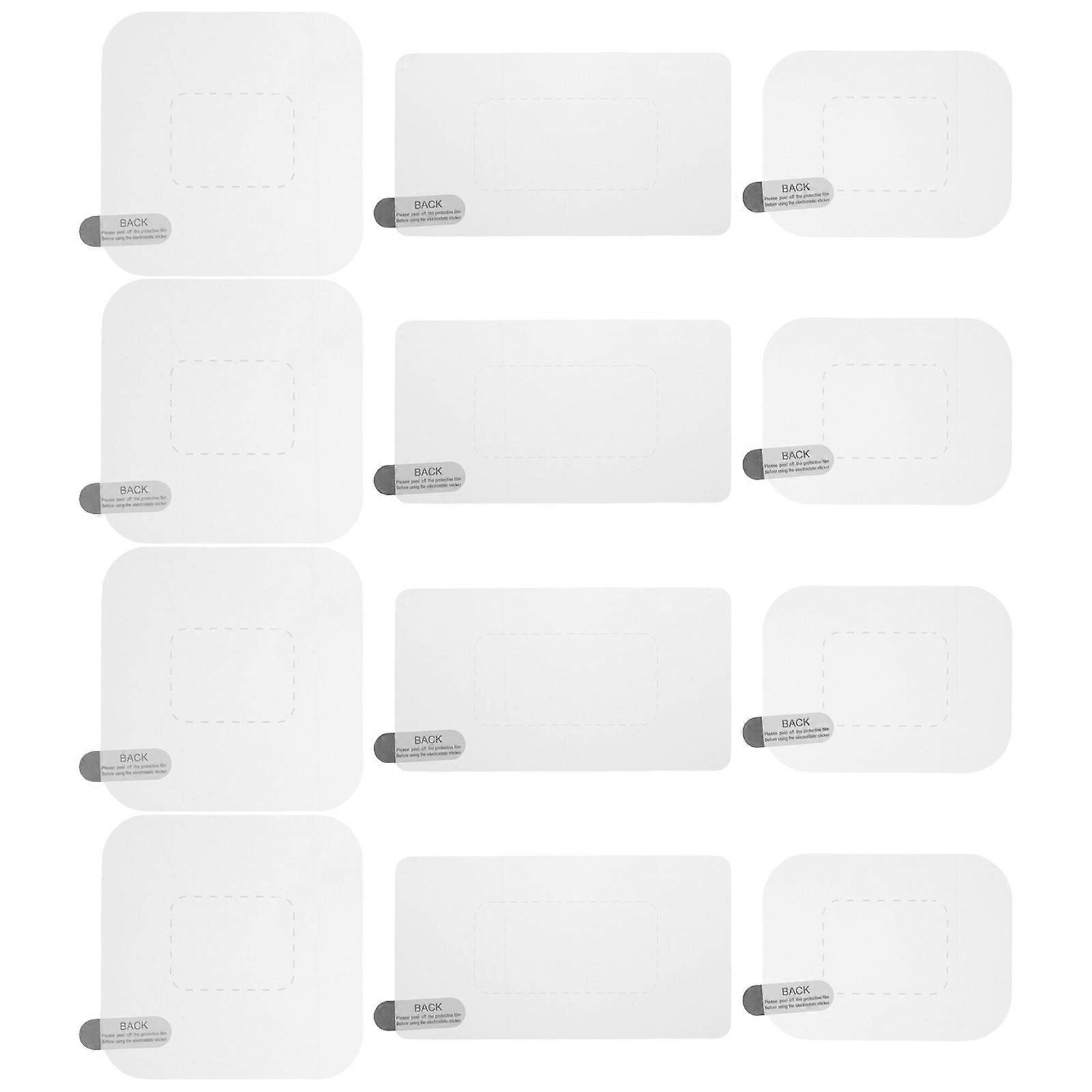Static Dashcam Mount Films Transparent Windshield Stickers 12 Sheets Pack