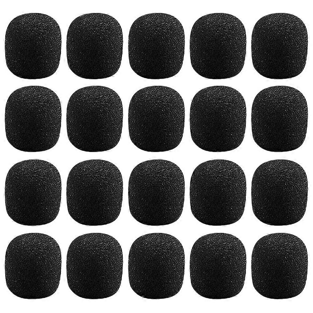 Microphone Windscreen Sponge Covers for Microphone 20Pcs Black Protection