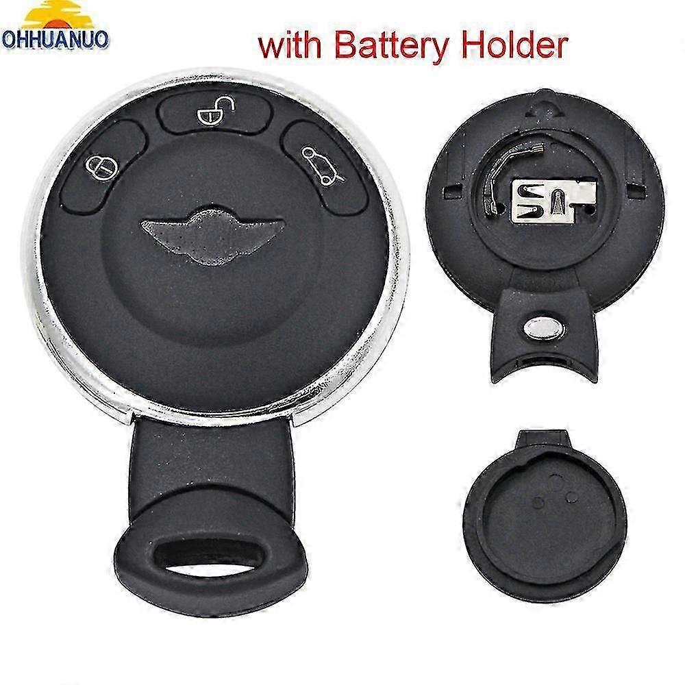 3 Button Remote Key Blank Case Fob Replacement Shell For Bmw Mini Cooper R56 With Battery Holder