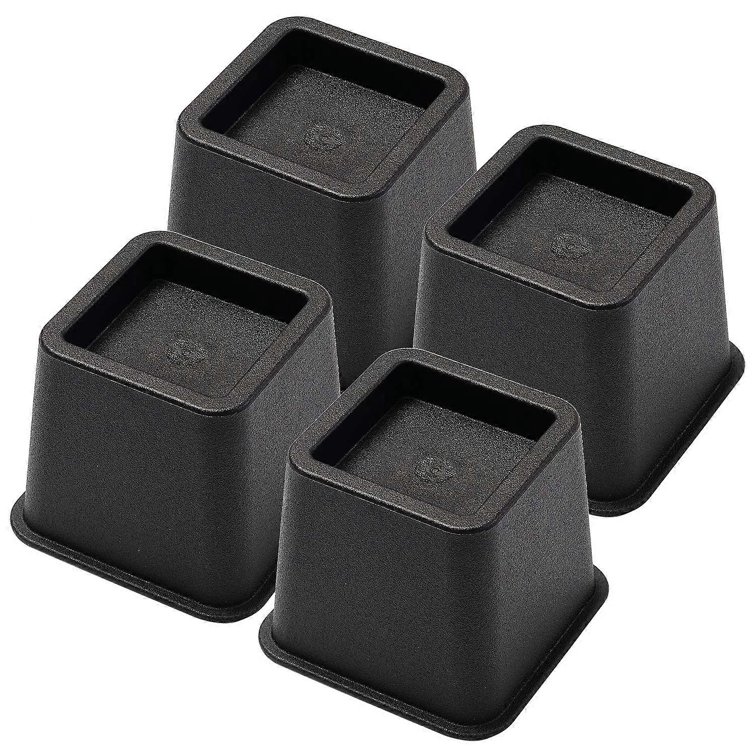 Heavy Duty 3 Inch Square Bed Risers for Couch Chair Desk Sofa with Extra Storage Space, Set of 4