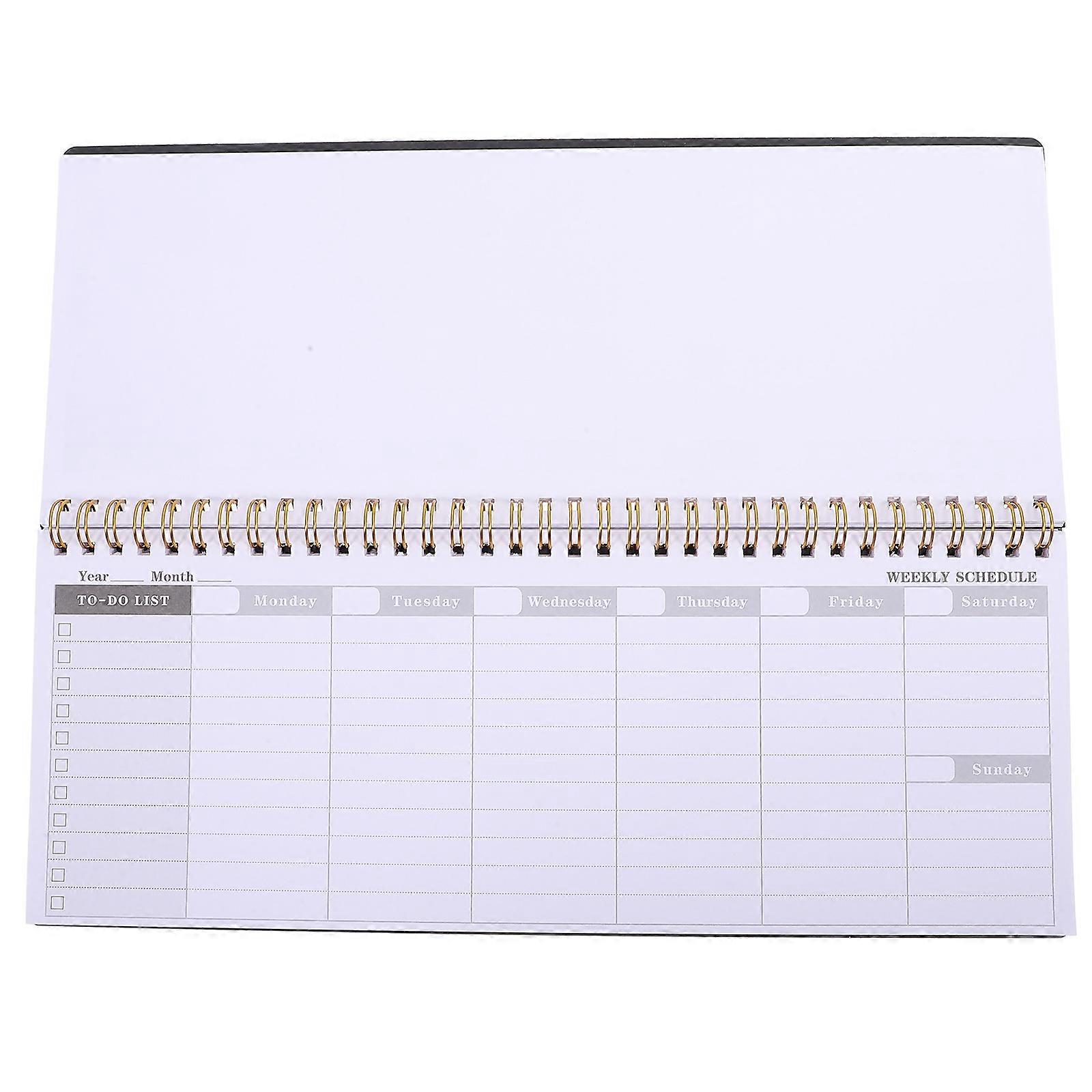 Weekly Planner Notepad for Office Work Agenda Planner Notepad Black