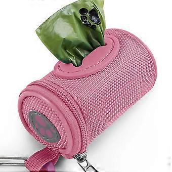 Bærbar nettingposedispenser for hunder, hengende med spenne, holder for hundeavfallsposer, fargerike dispensere for kjæledyr, kompatibel med turgåing