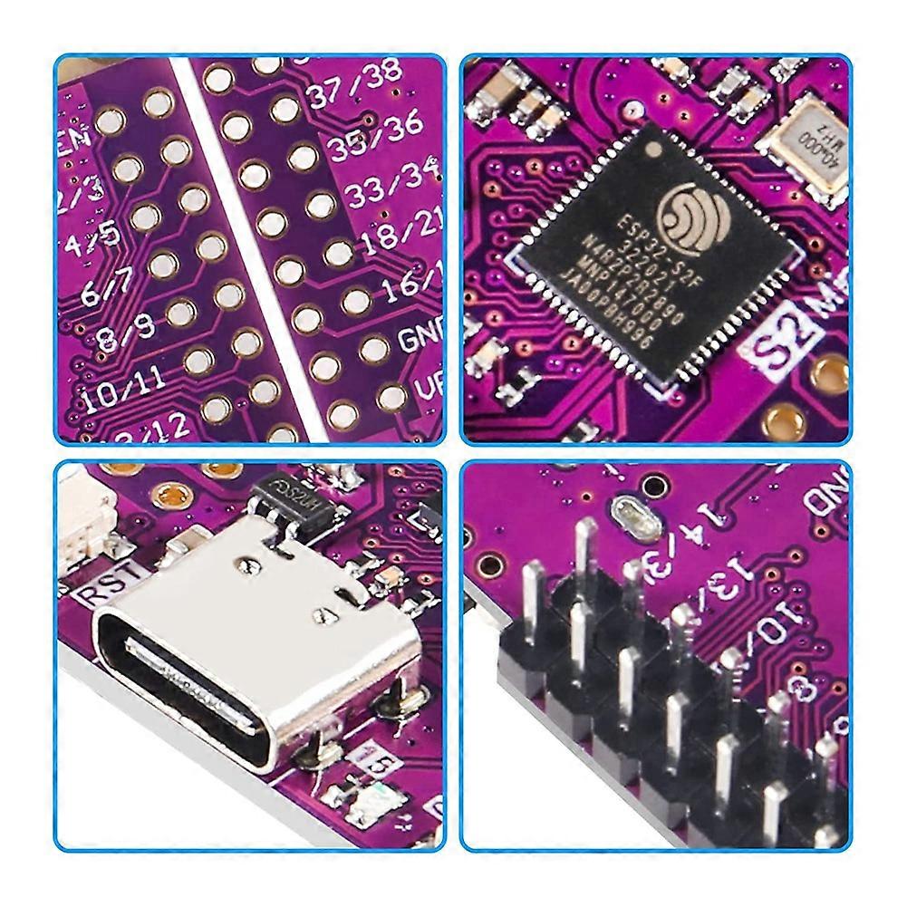 4Pcs ESP32 S2 Mini V1.0.0 WiFi IOT Board Based ESP32-S2FN4R2 ESP32-S2 4MB Flash 2MB PSRAM MicroPython