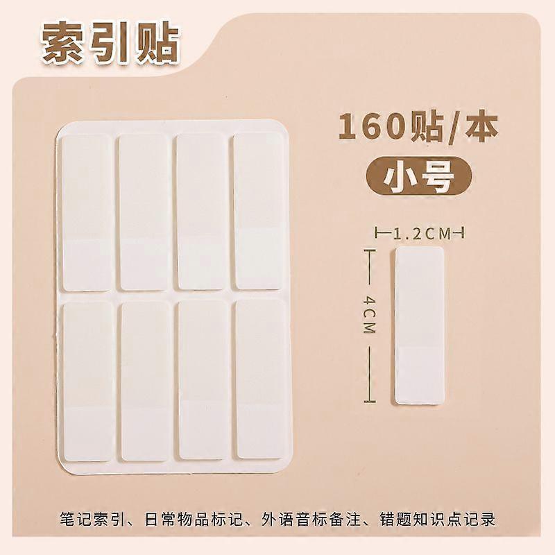 Index Sticker Small Card Waterproof Office  Wind Transparent Note White Index Mark Classification Index Sticker Card