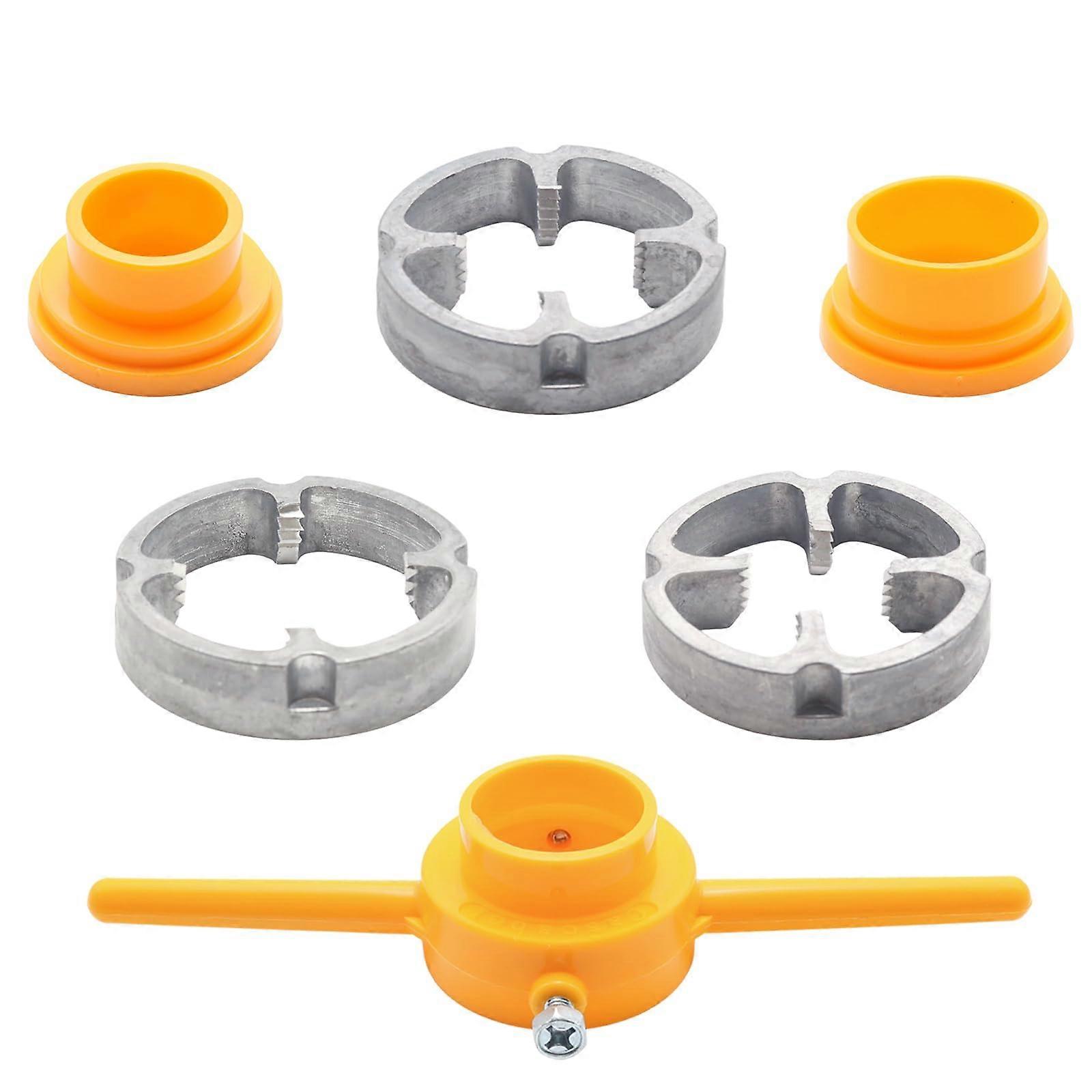 PVC Pipe Threader Tool Kit with Multiple Die Sizes, Dual Threading Capability, 1/2 3/4 1 Inch NPT