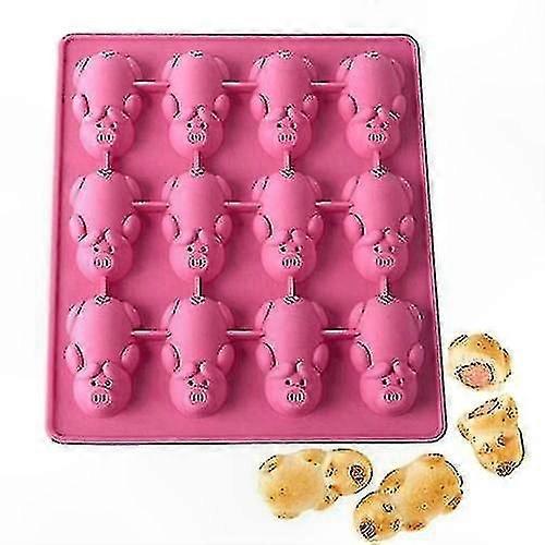 Silicone Chocolate Mold for Pig-Shaped Cake Decorations Baking Tool
