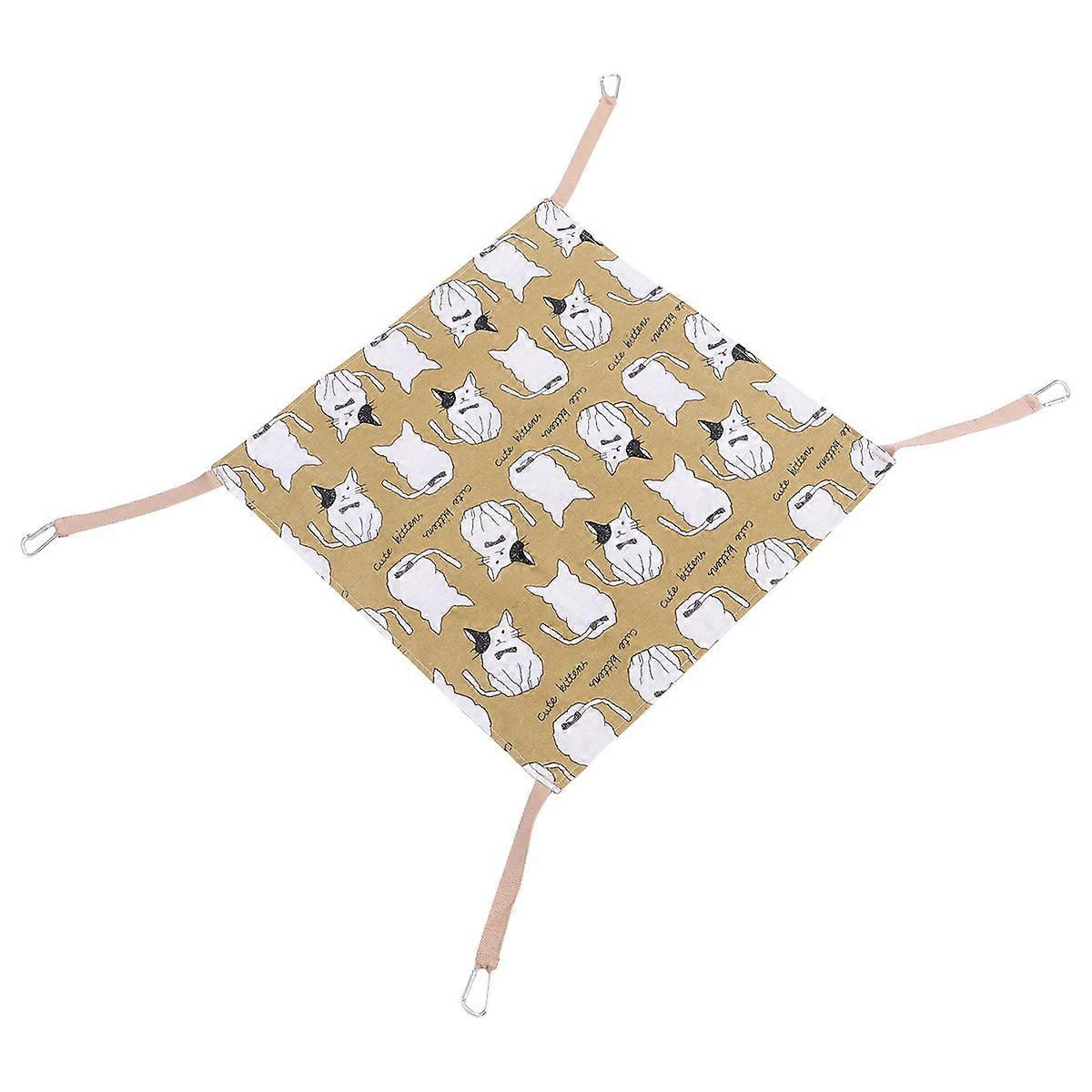 Double Sided Cat Hammock Bed for Sleeping with 2Pcs Breathable Cotton