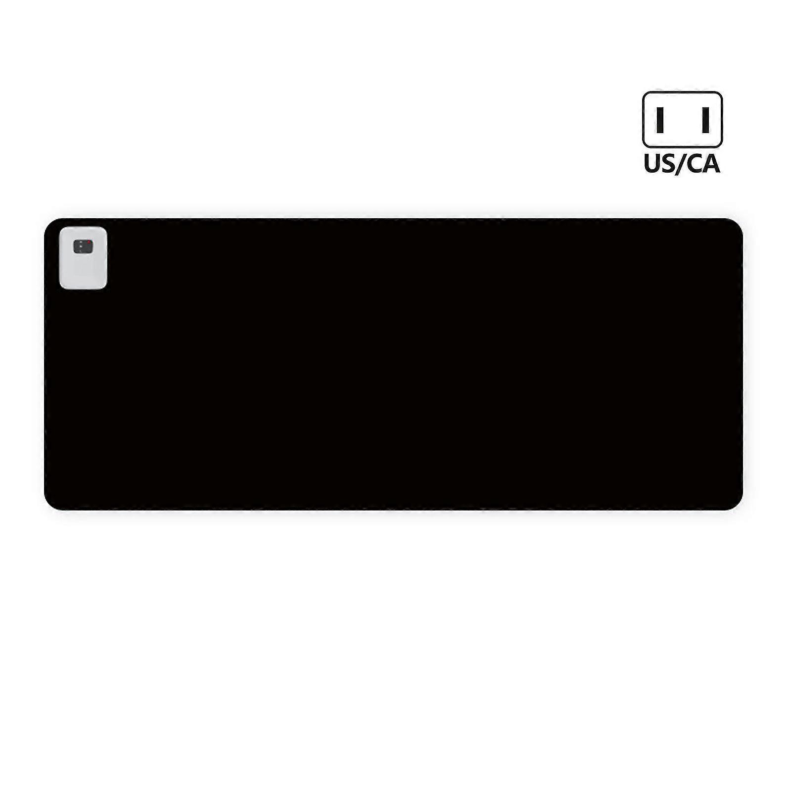 80*33cm Solid-Color Heated Mouse Pad Multi-Purpose Waterproof Mouse Mat for Computer Desktop US plug Black