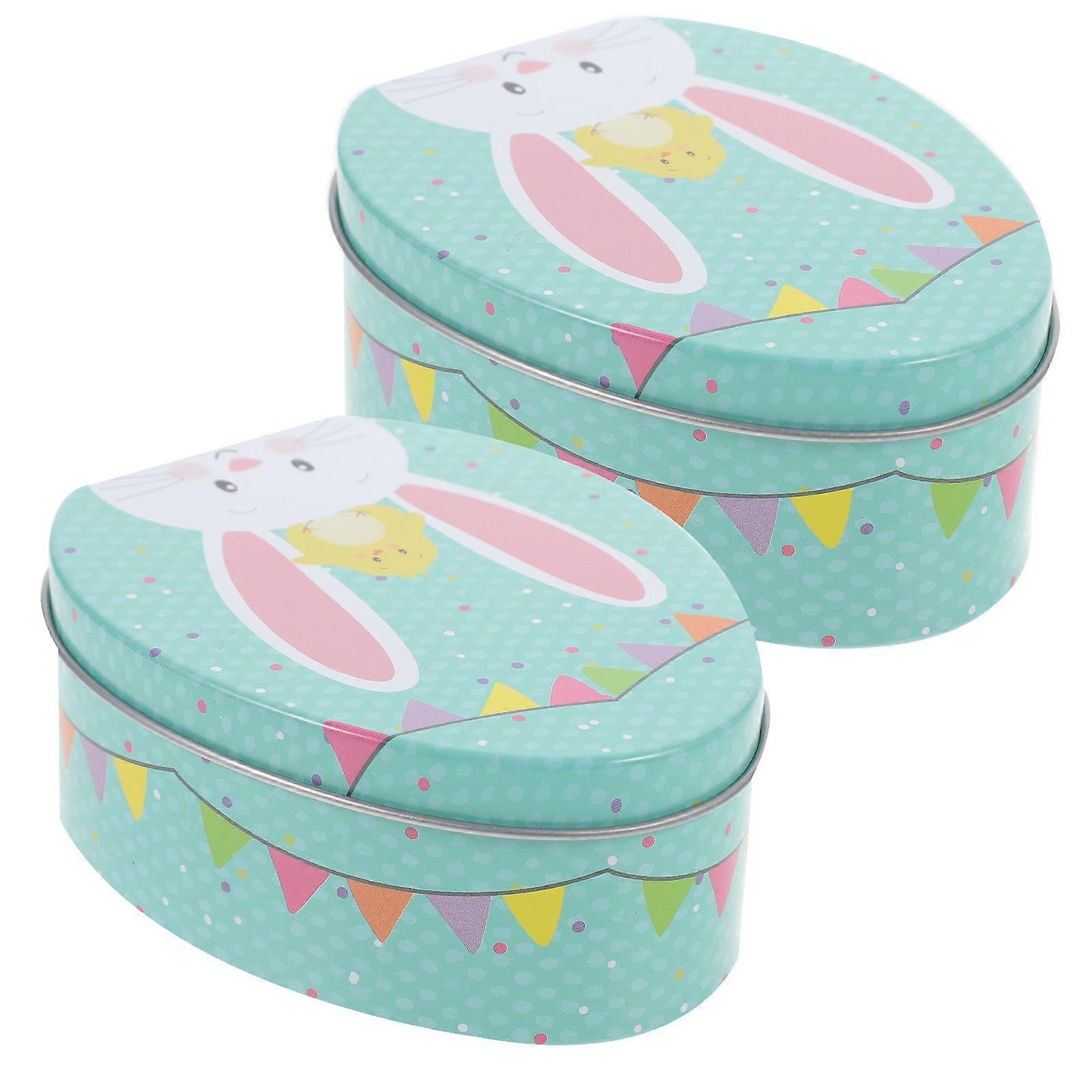 Easter Candy Box Iron Material for Storage Use 8Pcs Tinplate Candy Container