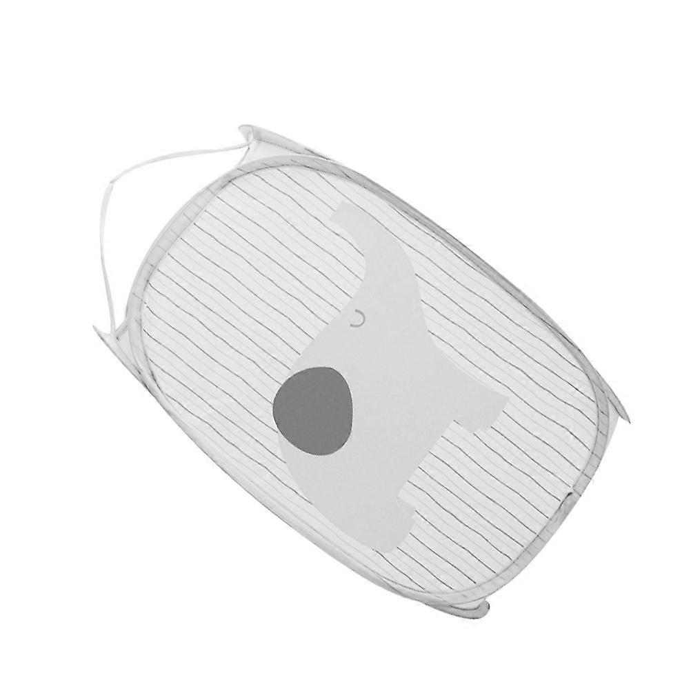 Space Saving Laundry Basket Foldable Clothes Storage Dormitory Grey 50X30X30cm 1Pack